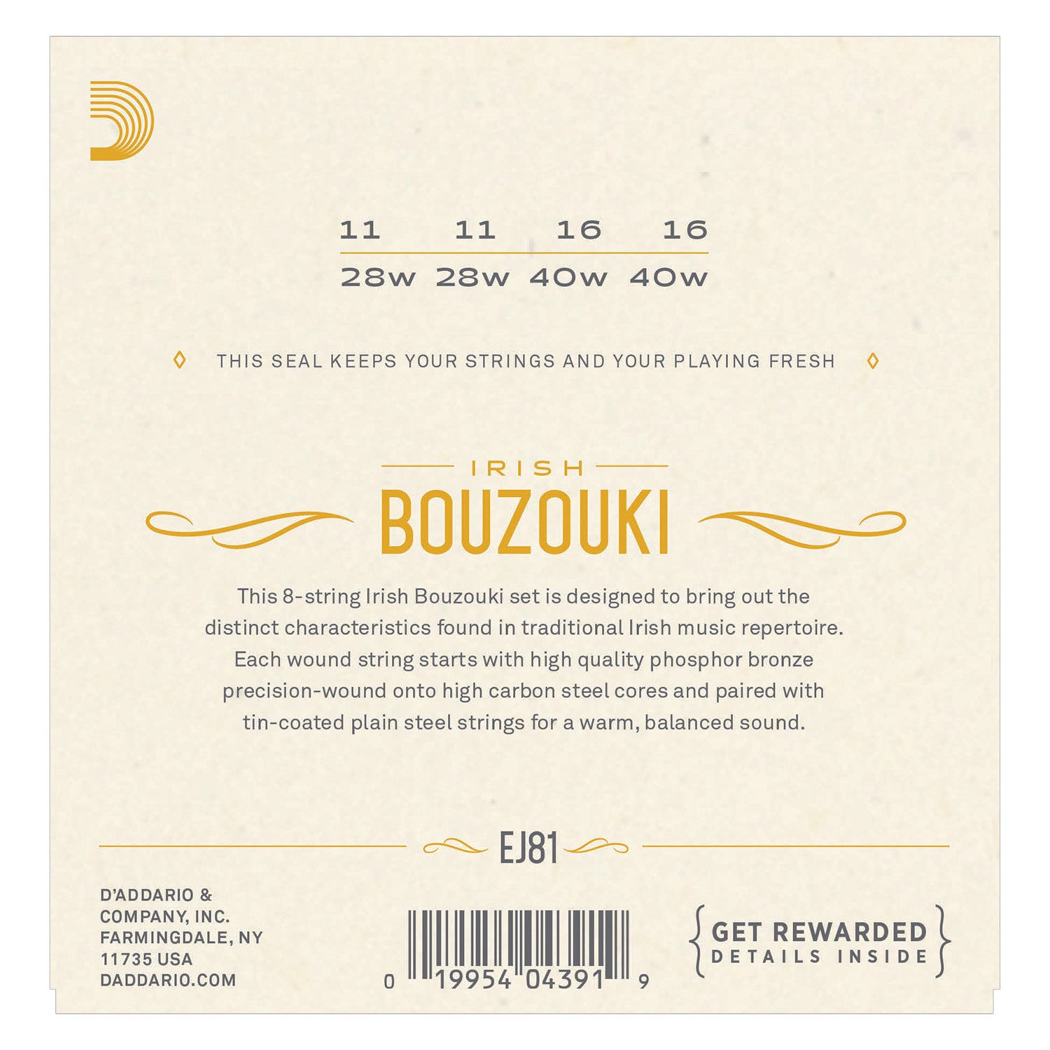 D'Addario EJ81 Irish Bouzouki Strings