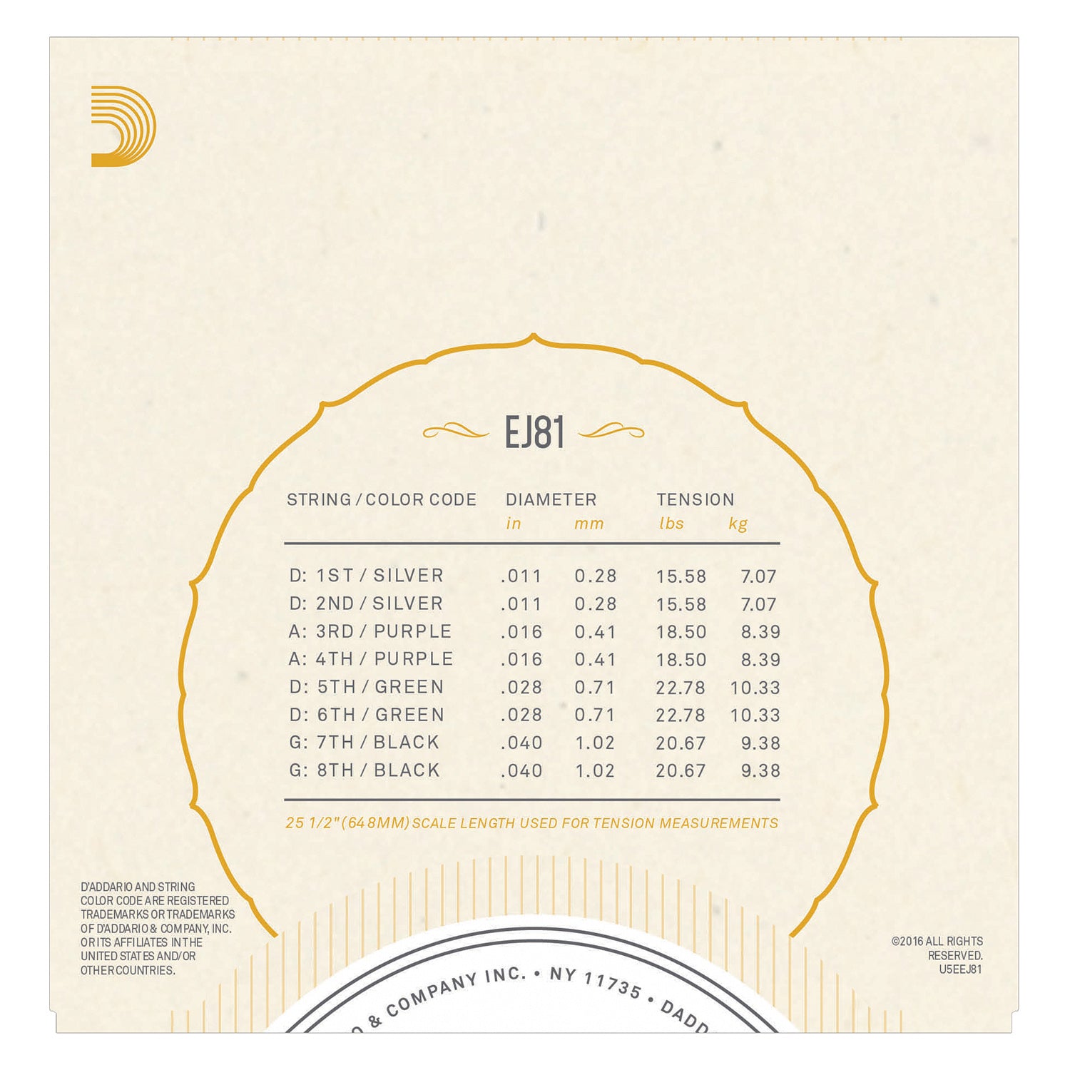 D'Addario EJ81 Irish Bouzouki Strings