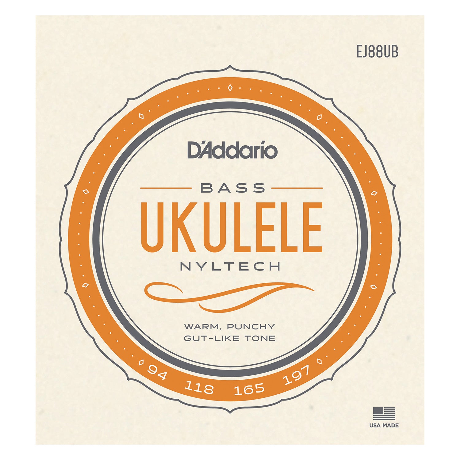 D'Addario EJ88UB Nyltech Ukulele Strings, Bass
