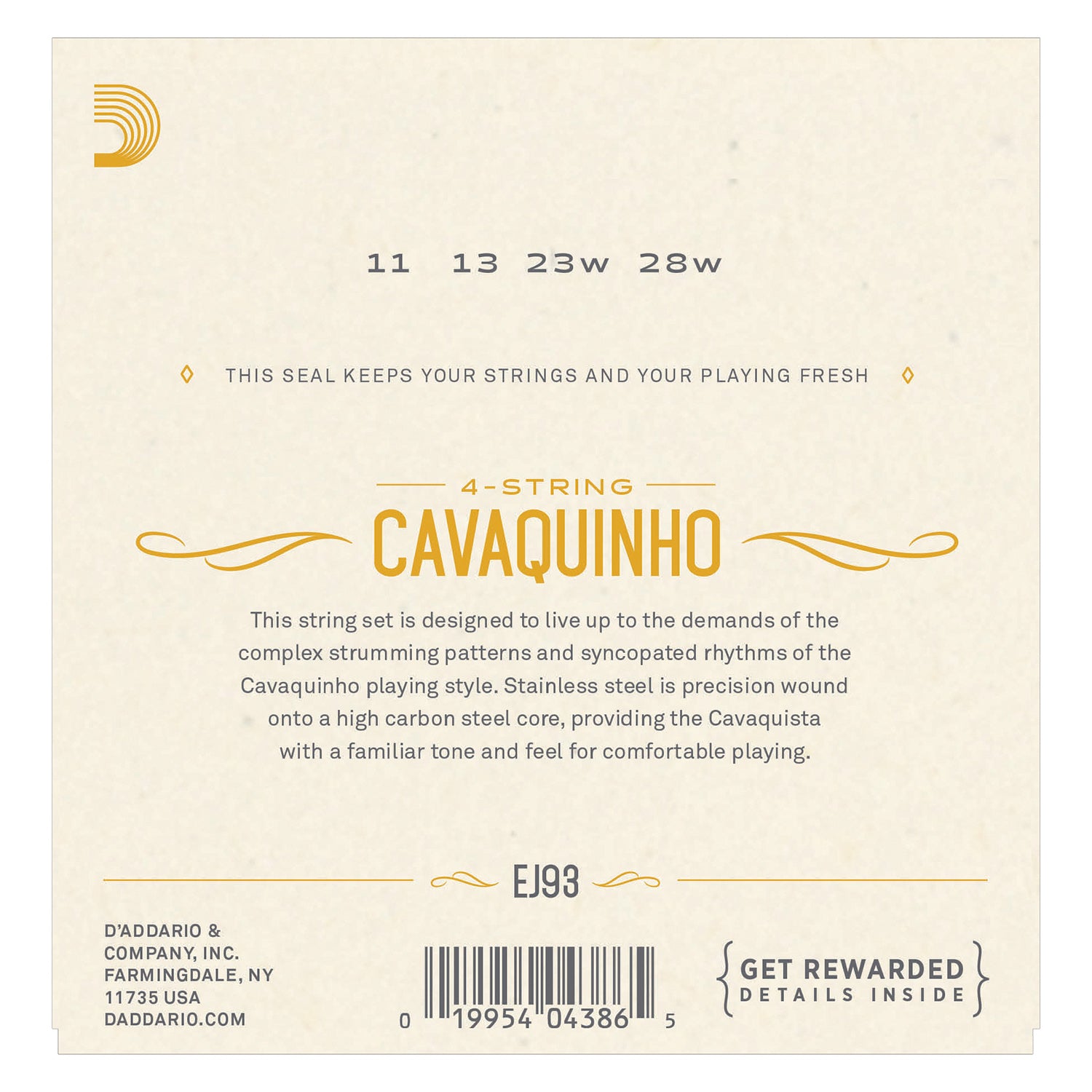 D'Addario EJ93 Cavaquinho Strings