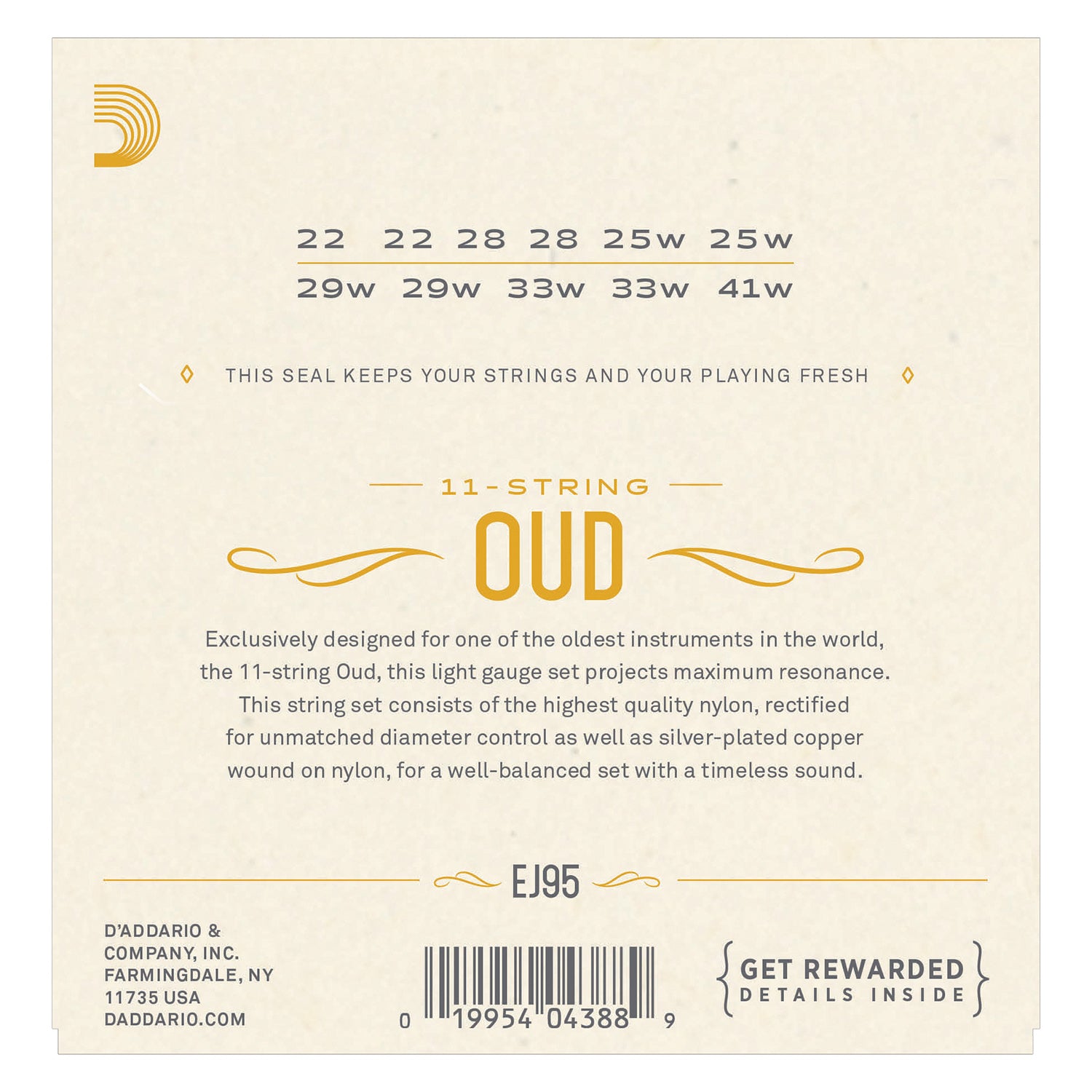 D'Addario EJ95 Oud/11-String Set