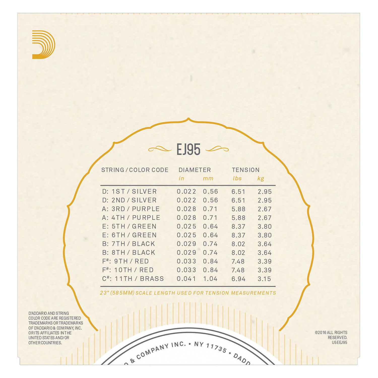 D'Addario EJ95 Oud/11-String Set