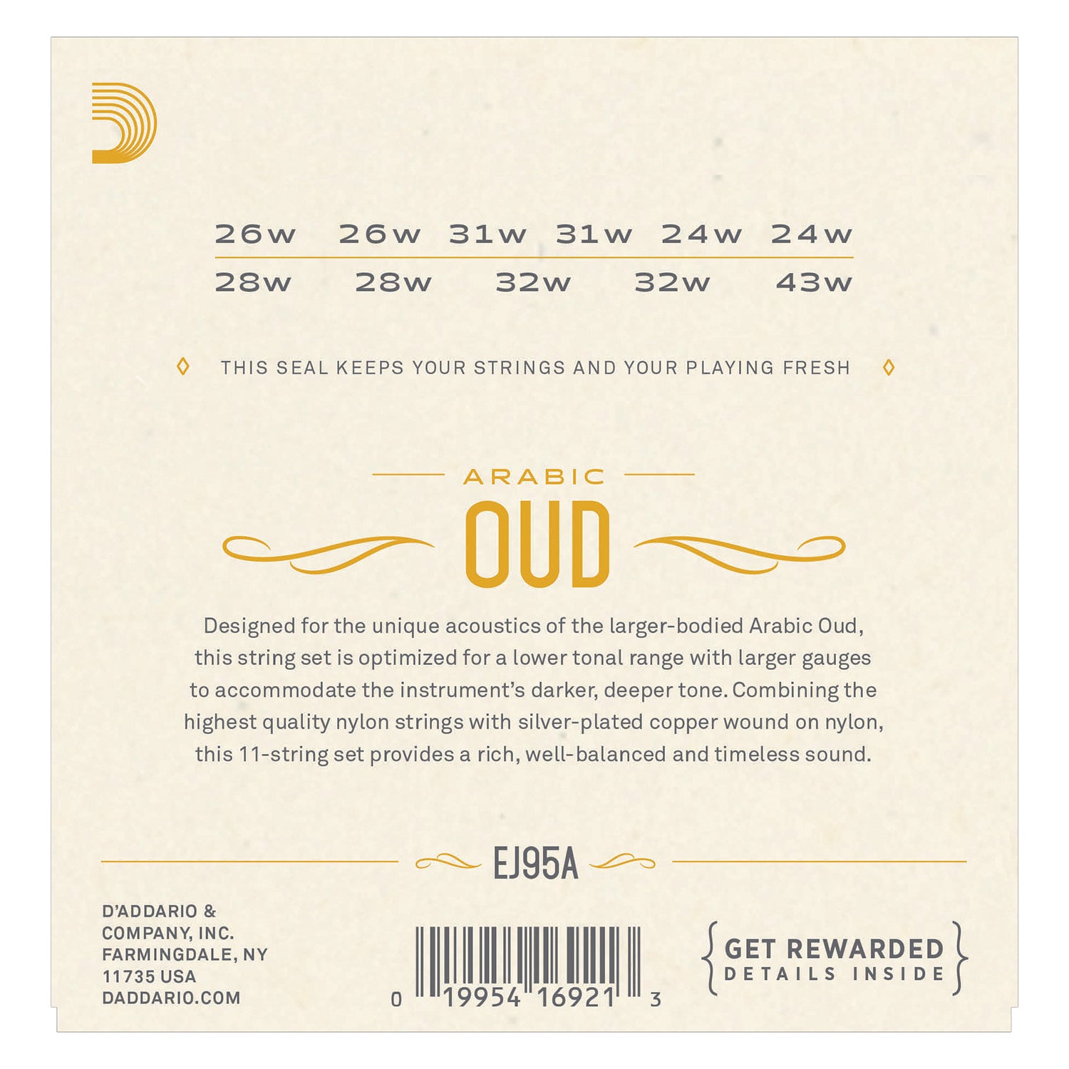 D'Addario EJ95A Arabic Oud Strings