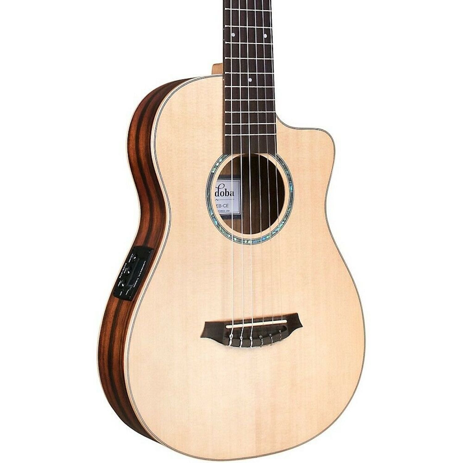 Cordoba Mini II EB-CE Solid Top Travel Guitar Cutaway Pickup