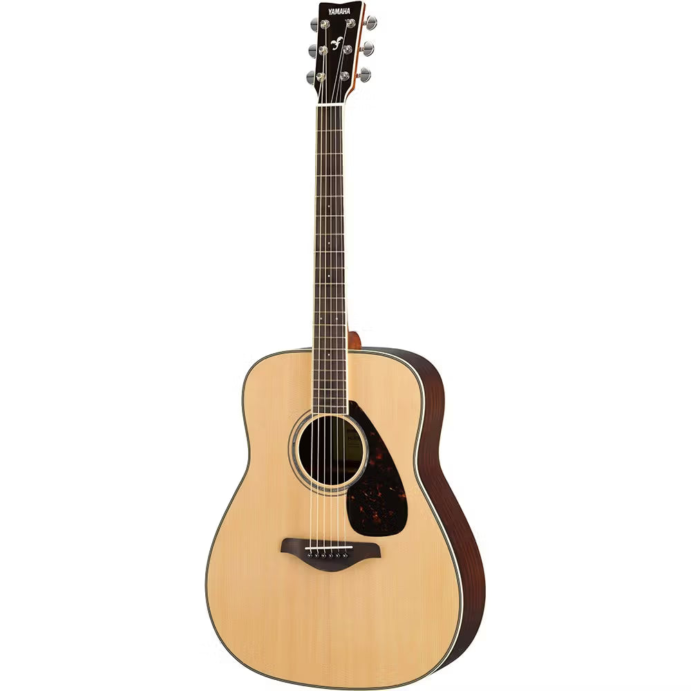 Yamaha FG830 Acoustic Guitar w/Solid Spruce Top Natural