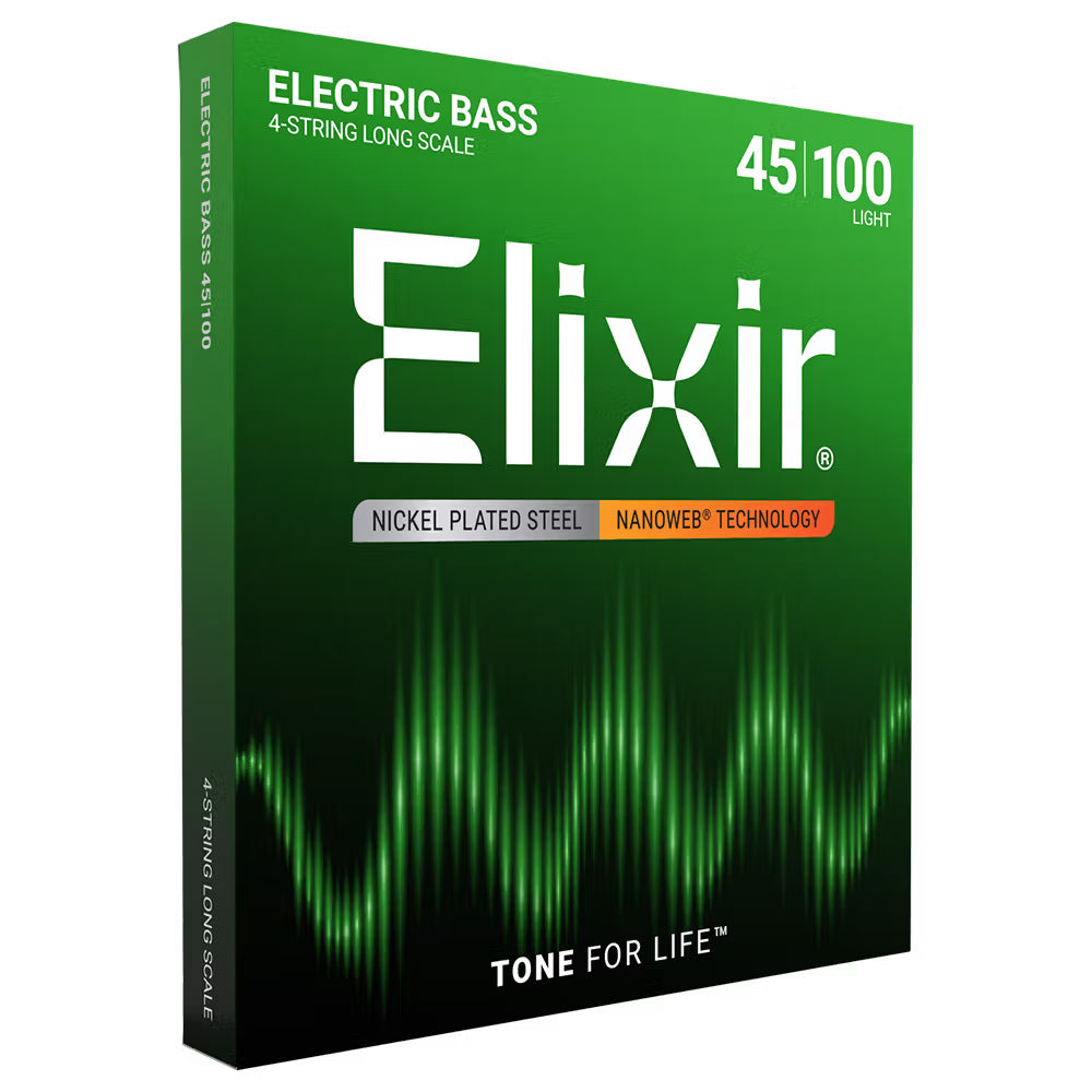 Elixir 14052 Electric Bass Nickel Plated Steel w/ Nanoweb Coating 4-String Light (45-100)