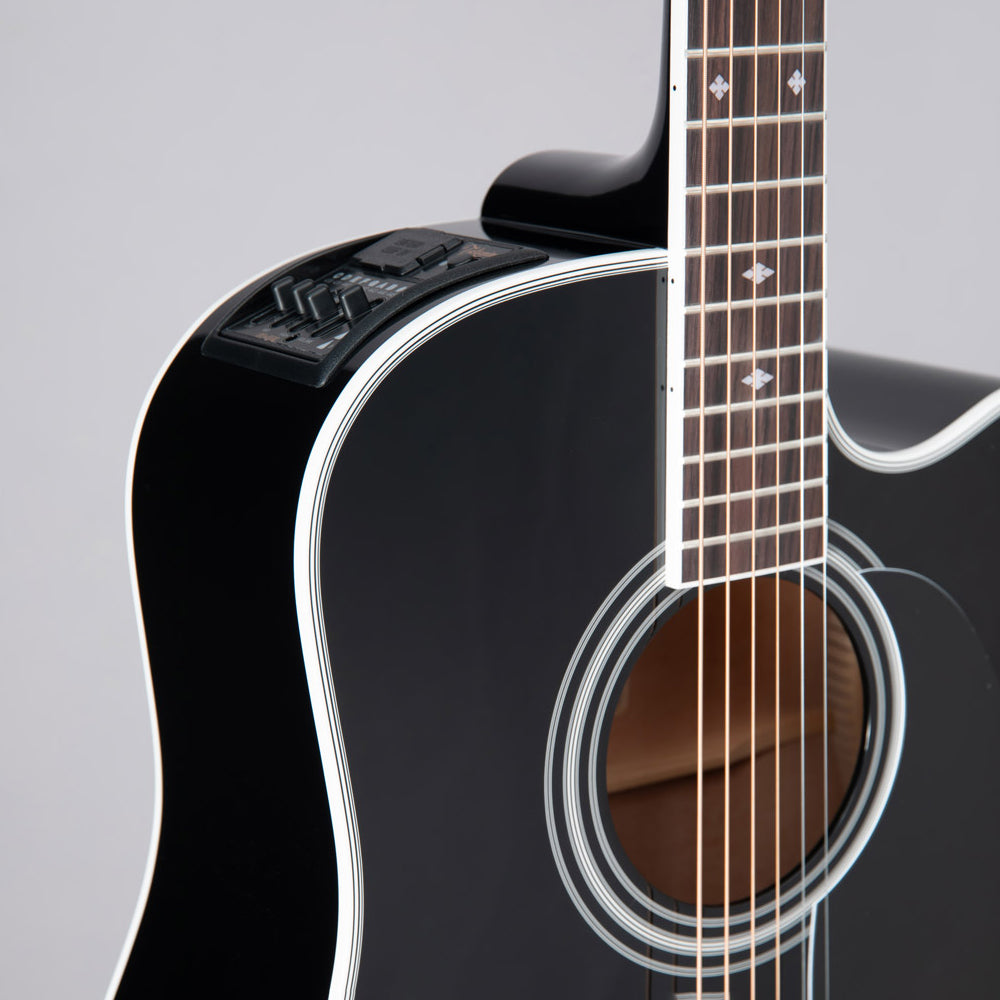 Takamine EF341SC Dreadnought Acoustic Electric Guitar Black