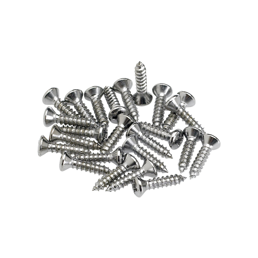 Fender Pickguard/Control Plate Mounting Screws (24) (Chrome)