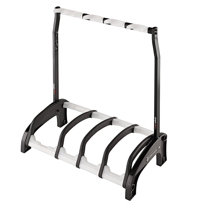 K&M 17534 4-Rack Guitar Stand Translucent
