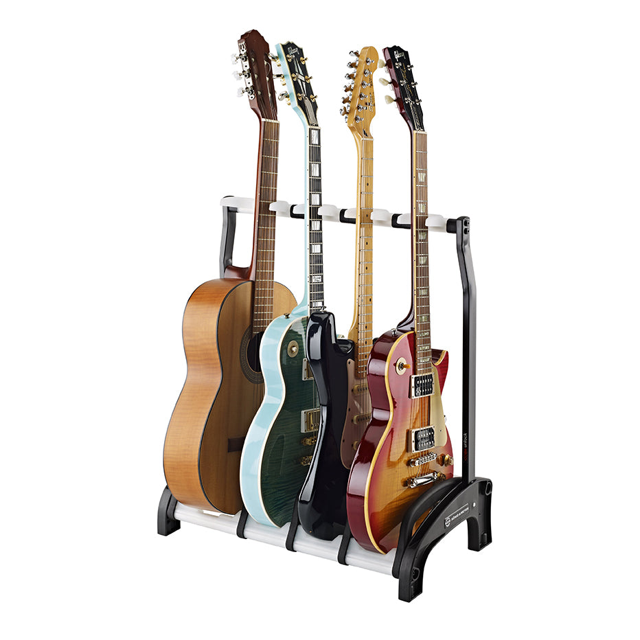 K&M 17534 4-Rack Guitar Stand Translucent