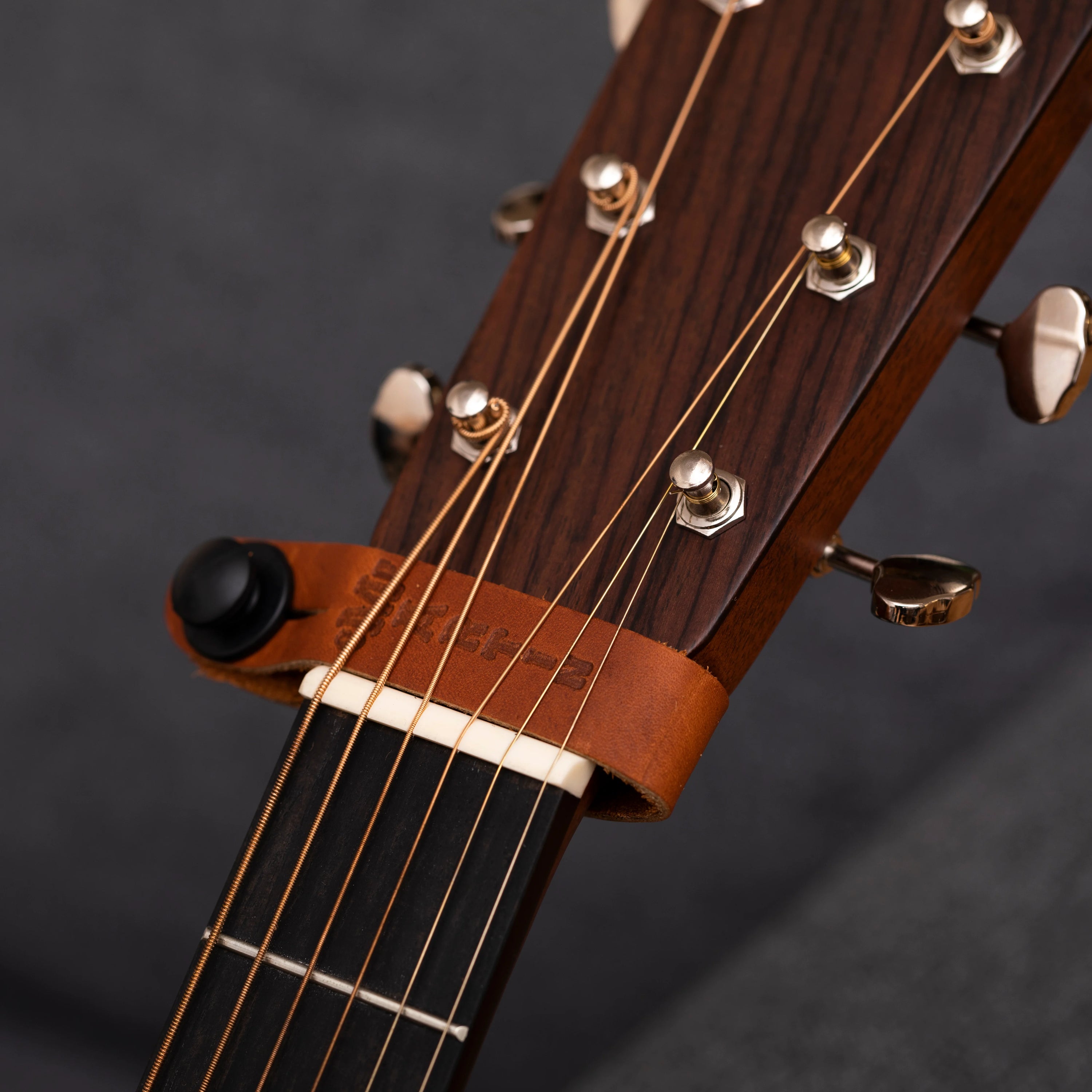 Martin Headstock Tie Strap Button Brown