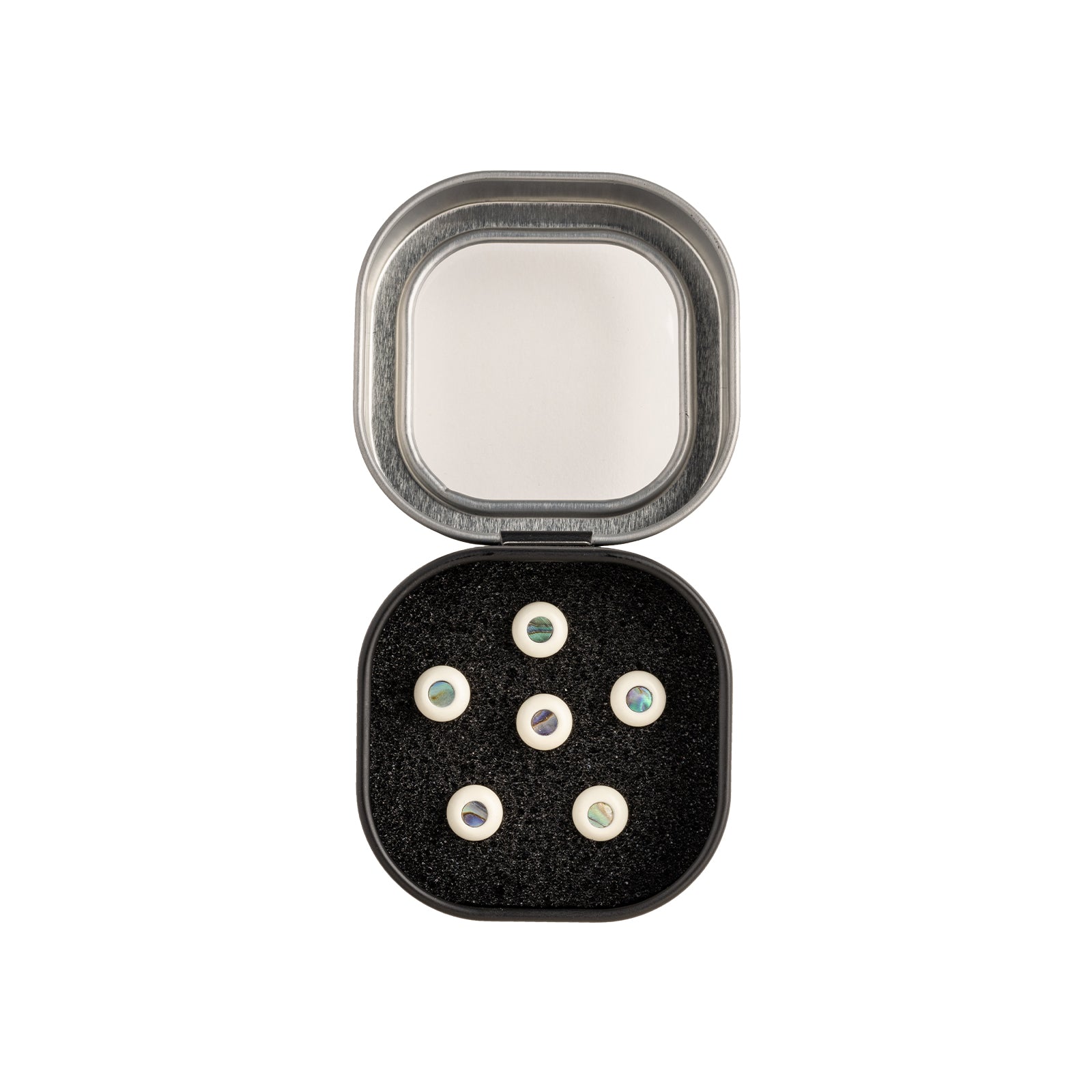 Martin Luxe Liquid Metal Bridge Pin Set Bone Pearl Dot Set of 6