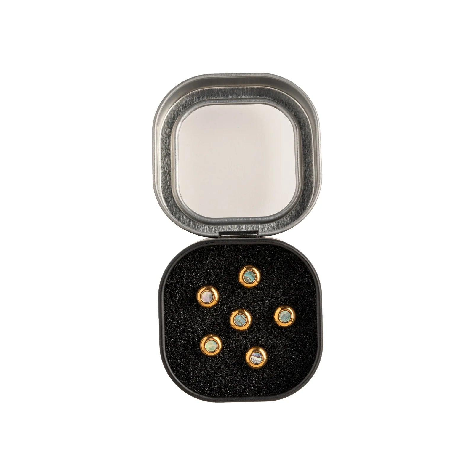 Martin Luxe Liquid Metal Bridge Pin Set Gold Pearl Dot Set of 6