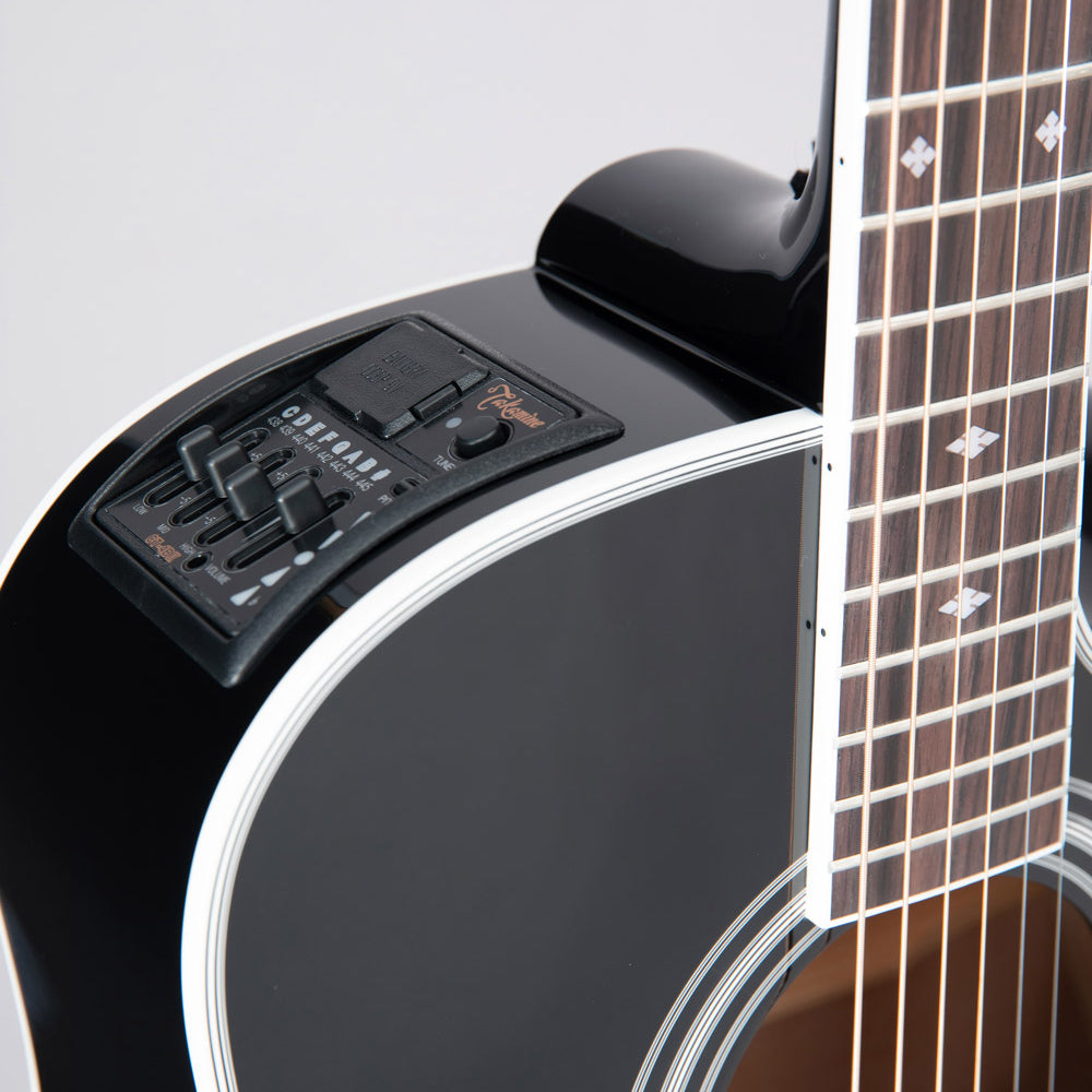 Takamine EF341SC Dreadnought Acoustic Electric Guitar Black