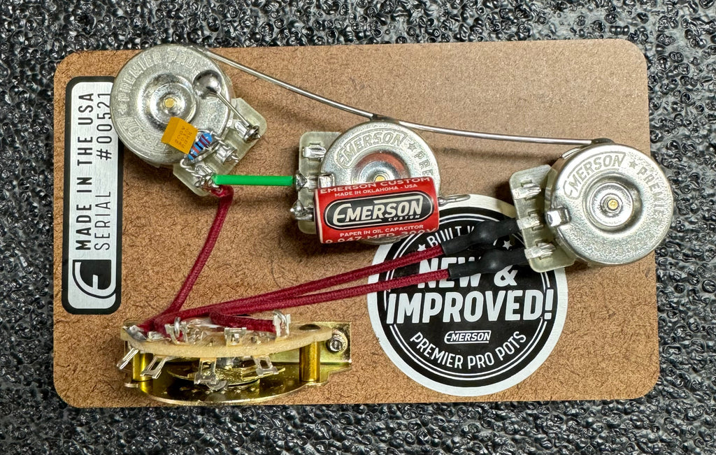Emerson S5B Stratocaster Blender 5-Way Premier Pro Prewired Kit