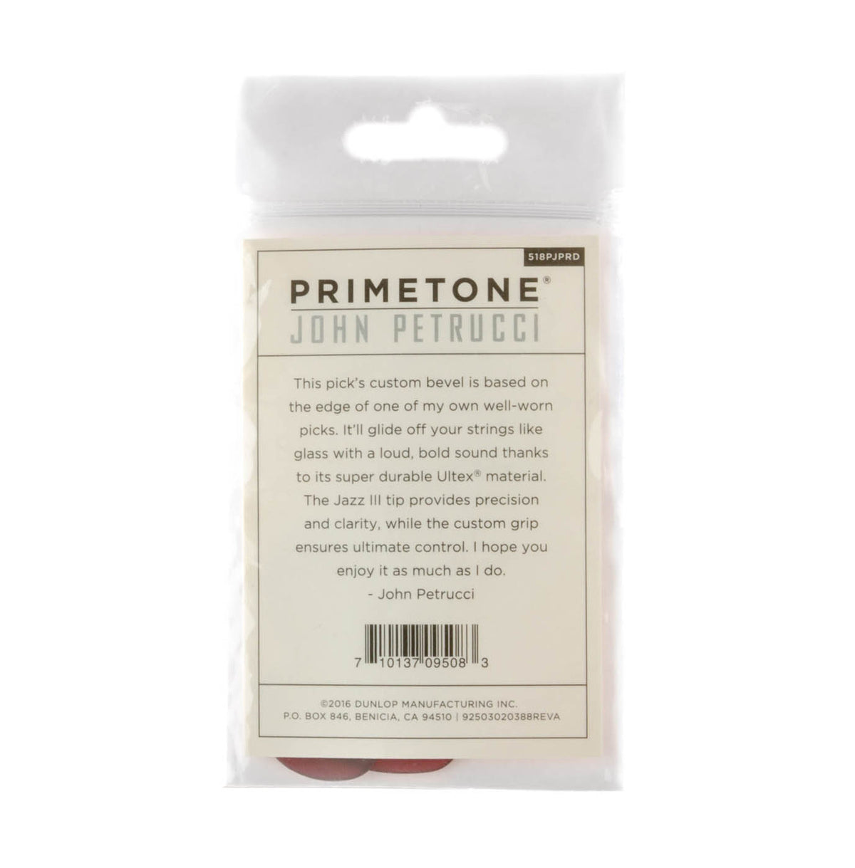 Dunlop John Petrucci Primetone 1.38mm 3-Pack Oxblood