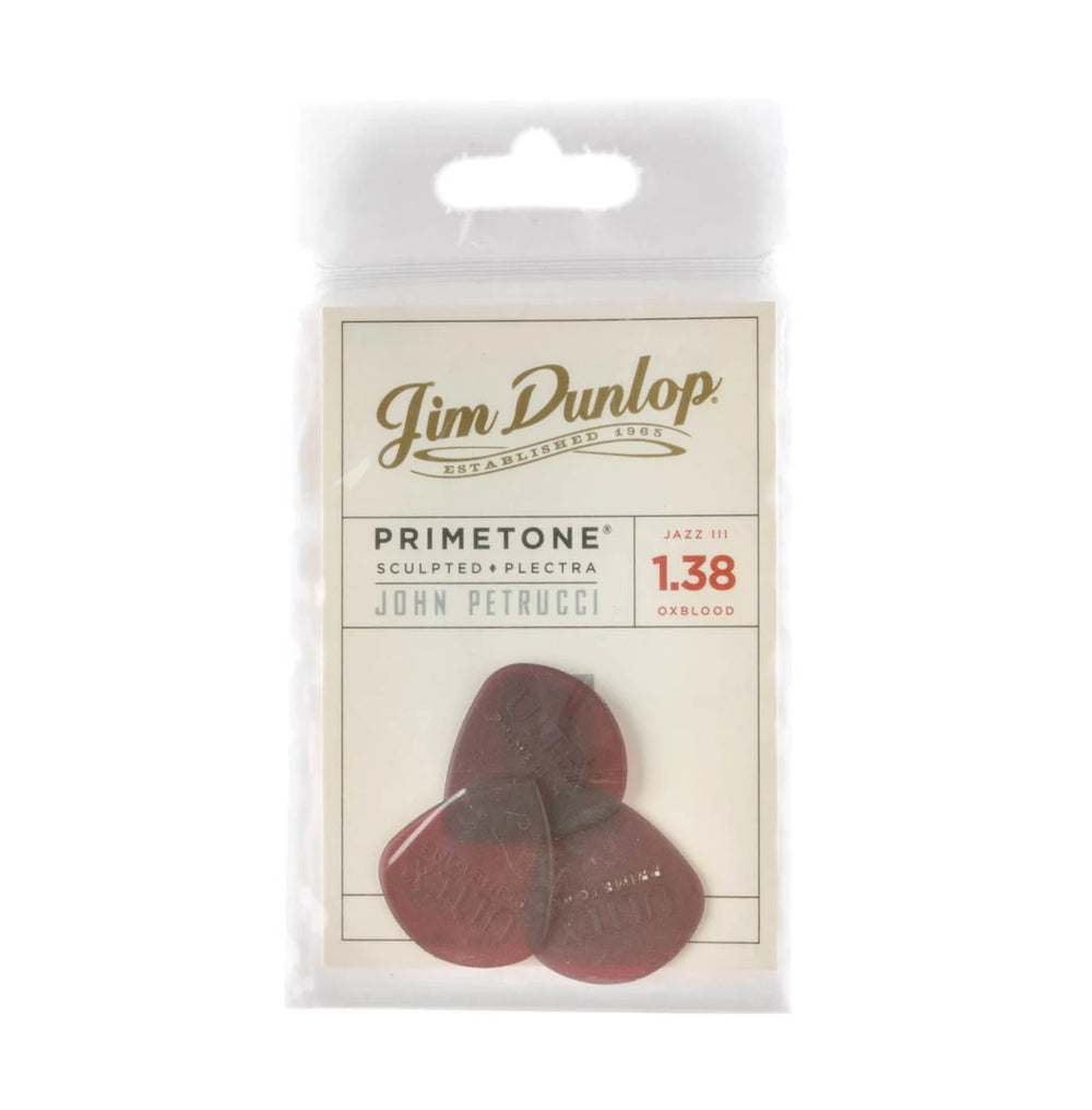 Dunlop John Petrucci Primetone 1.38mm 3-Pack Oxblood