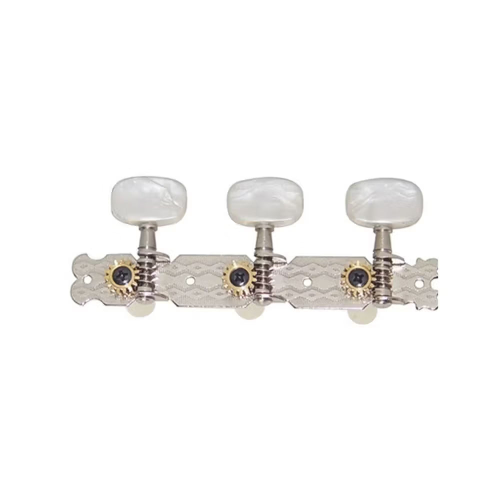 Dr Parts 601 Classical Machine Heads 35mm Nickel Plated Pearloid Buttons