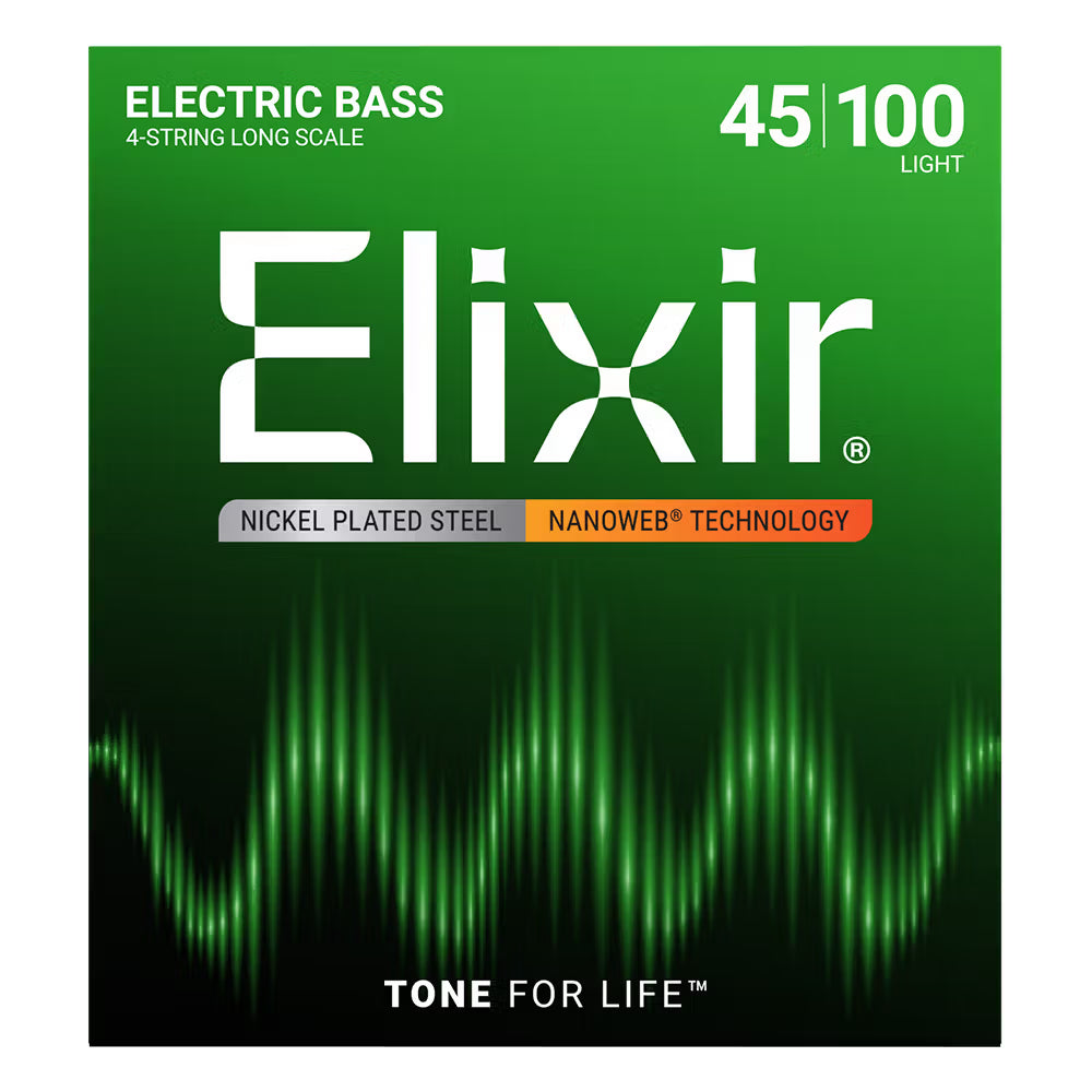 Elixir 14052 Electric Bass Nickel Plated Steel w/ Nanoweb Coating 4-String Light (45-100)