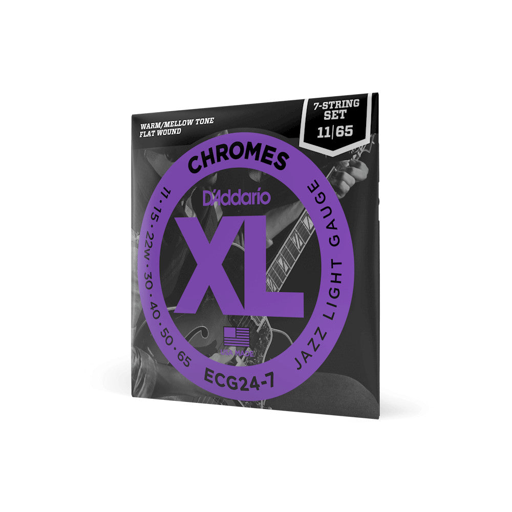 D'Addario XL Chromes Flat Wound Electric Guitar Strings | Select Gauge