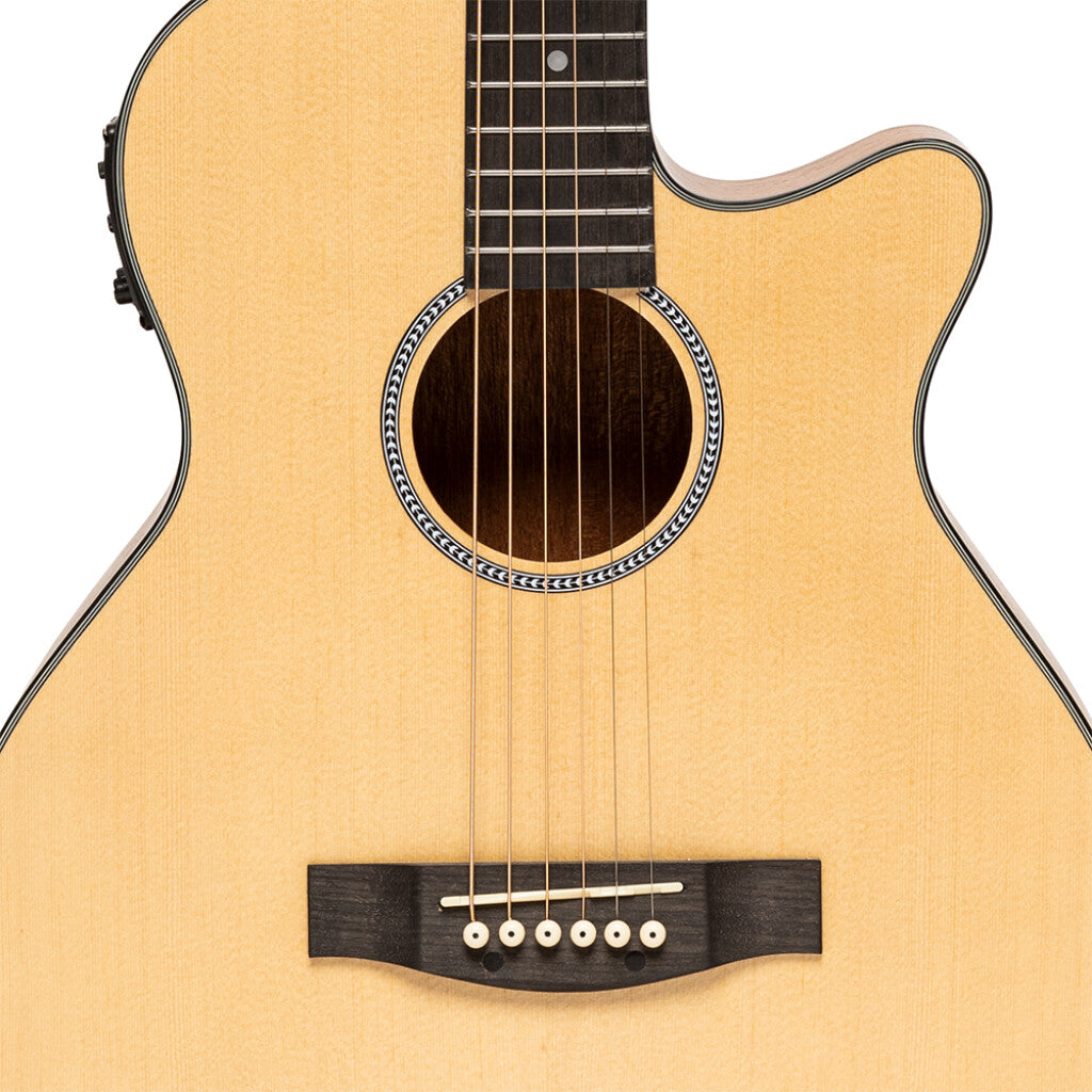 Stagg SA25-ACE Spruce Auditorium Acoustic Guitar Cutaway w/EQ