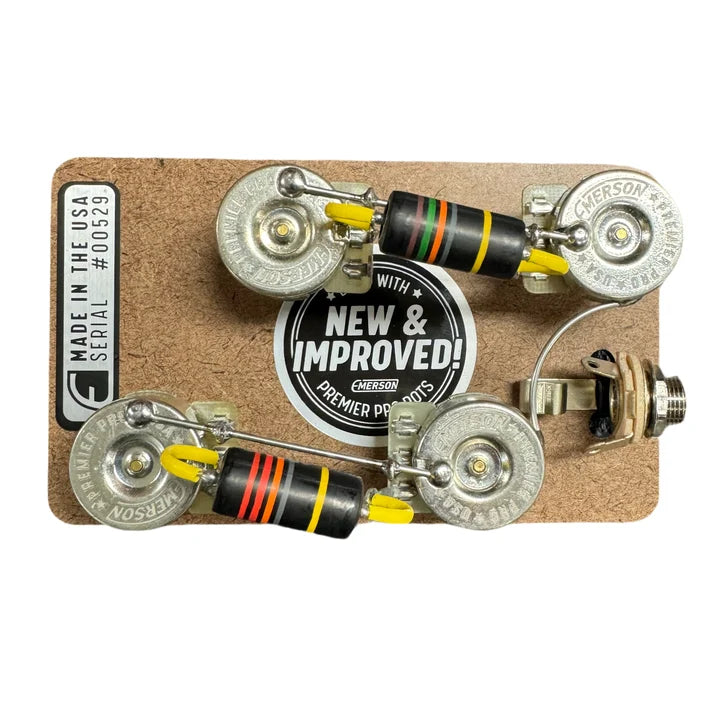 Emerson Premier Pro Les Paul 500K 3/4" Long Shaft Prewired Kit