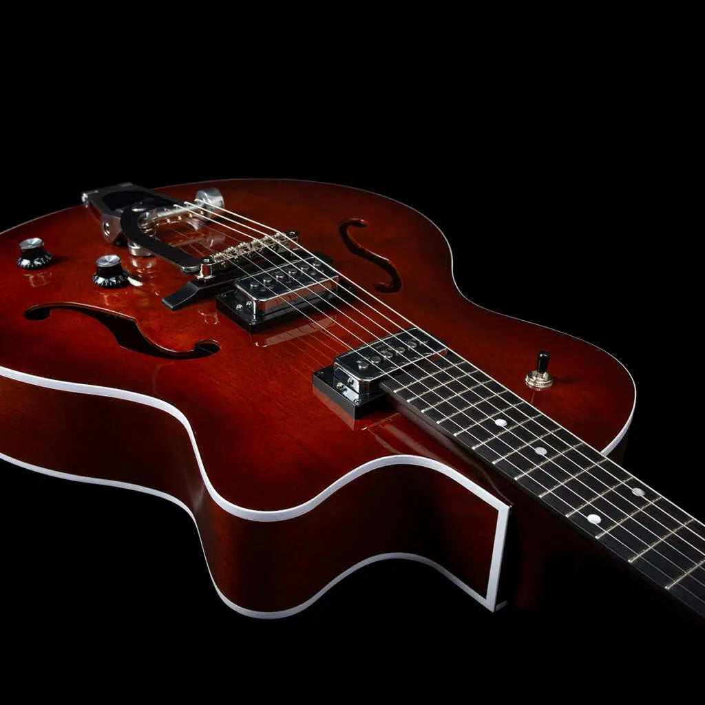 Godin 5th Ave Uptown T-Armond Havana Burst Archtop Electric Guitar w/Bag