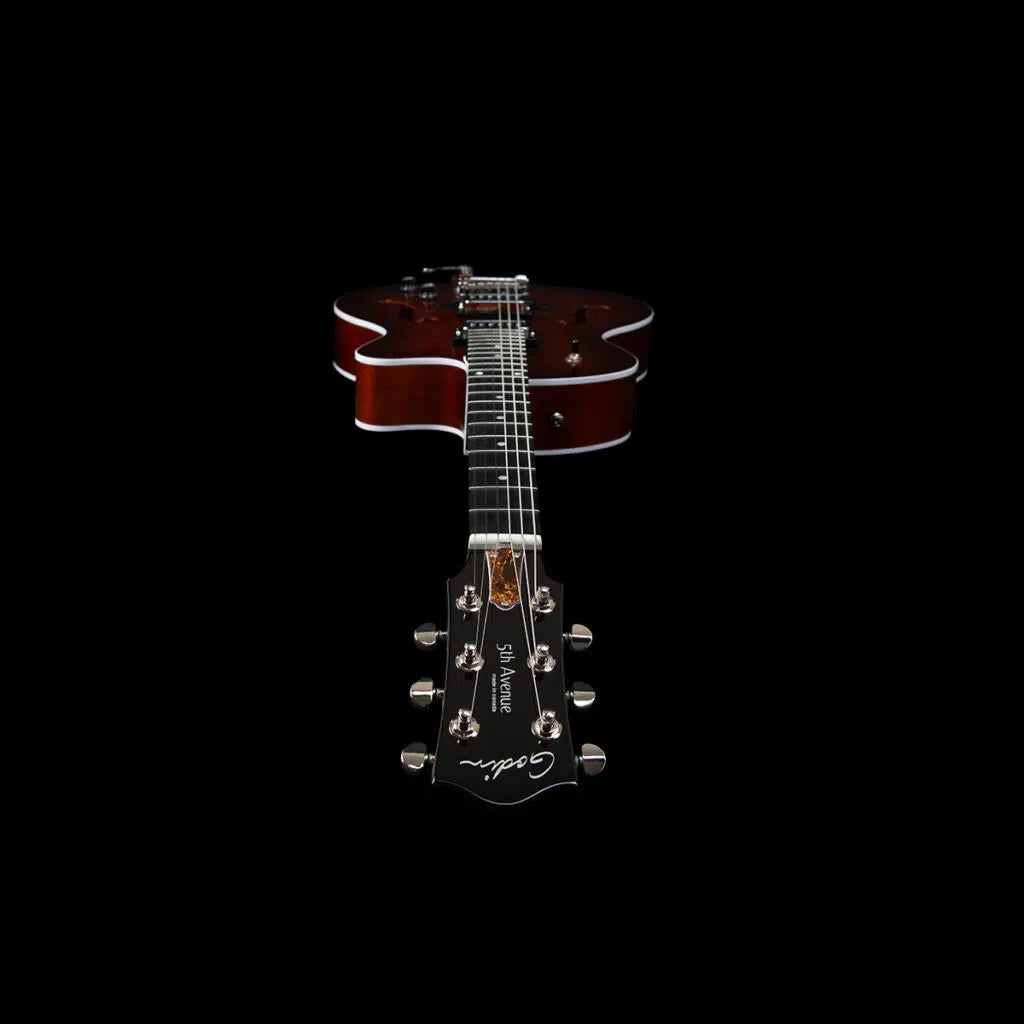 Godin 5th Ave Uptown T-Armond Havana Burst Archtop Electric Guitar w/Bag