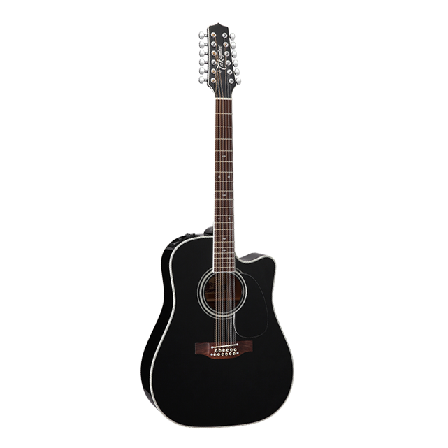 Takamine EF381SC Dreadnought 12-String Acoustic Black