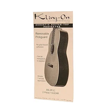 Kling-On Static Cling 2-Piece Pickguard for Steel Acoustic Clear