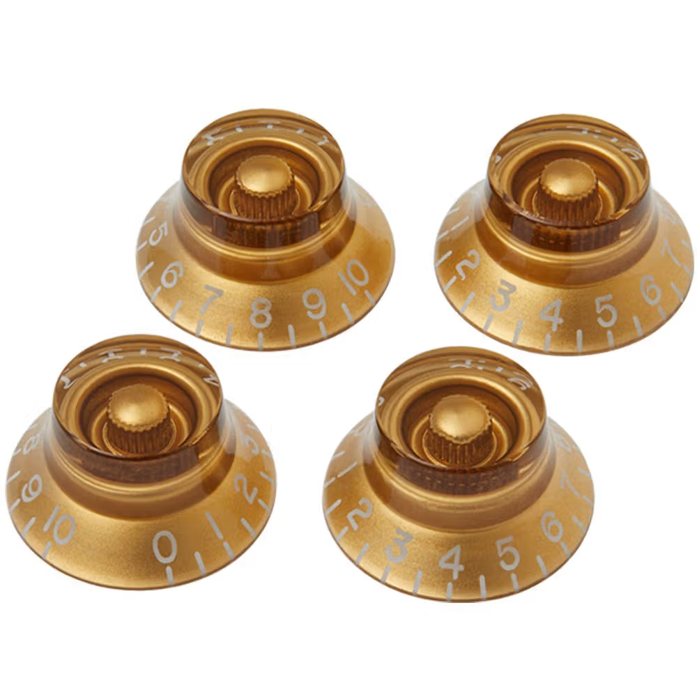 Gibson Top Hat Knobs Vintage Gold - 4 Pack