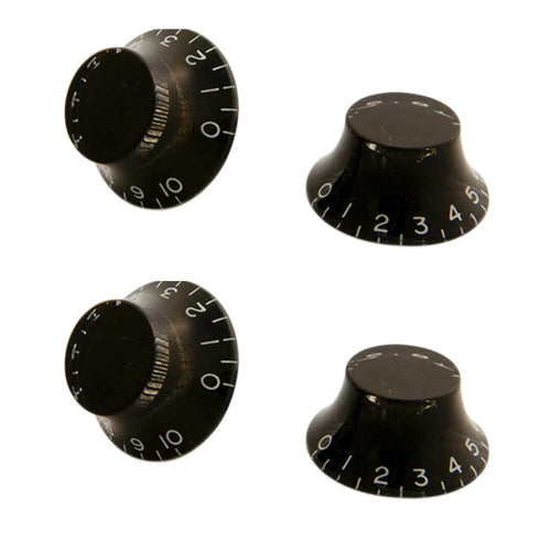 Gibson Top Hat Knobs Black - 4 Pack