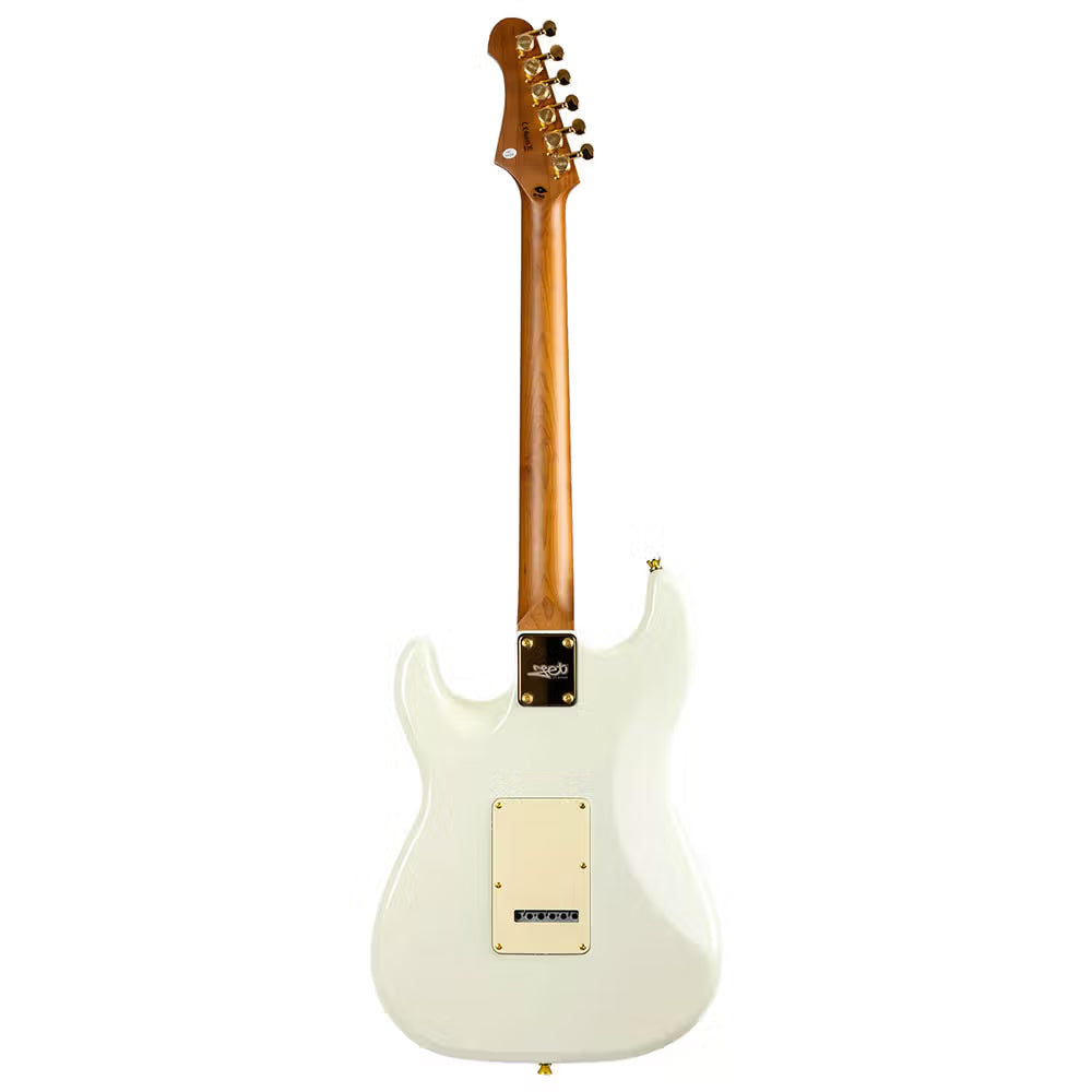 Jet JS-380-OW-G SSS, Roasted Maple, Rosewood Fingerboard, Olympic White Gold Hardware Electric Guitar