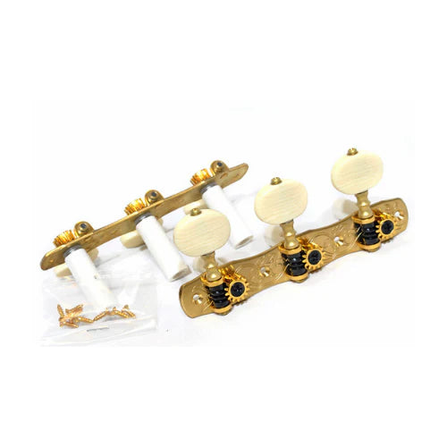 Gotoh 35G18002M Classical Brass Machine Head Set Ivoroid Button