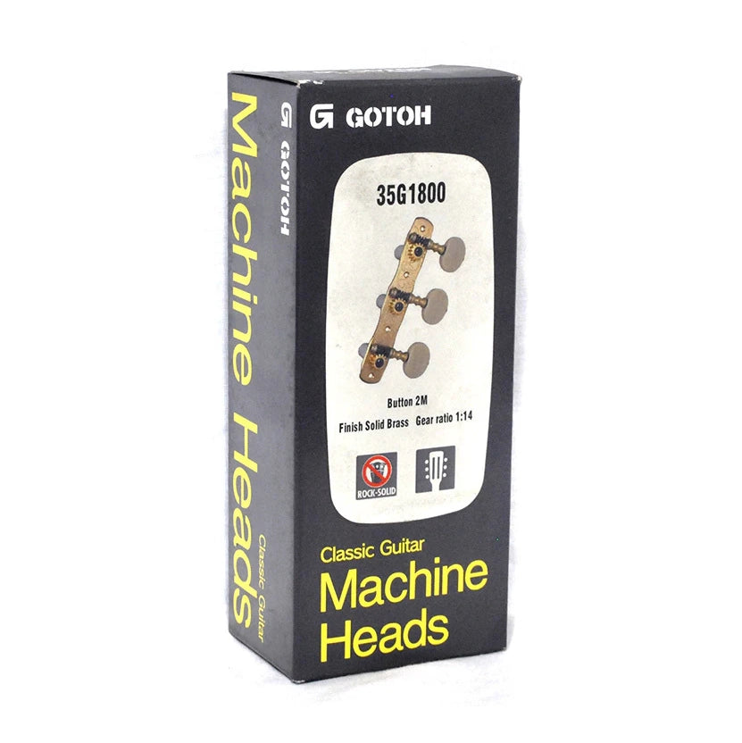Gotoh 35G18002M Classical Brass Machine Head Set Ivoroid Button