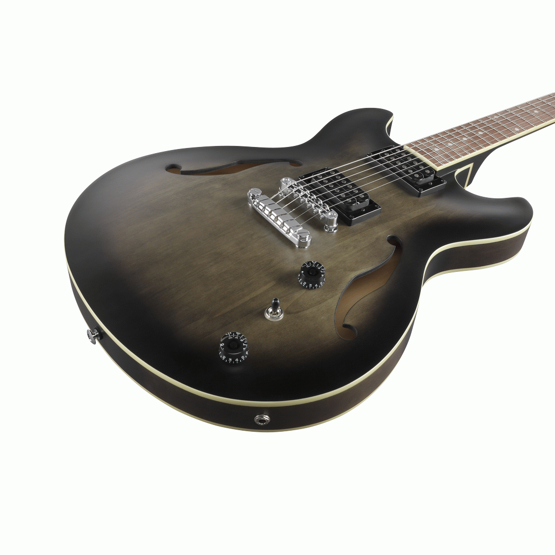 Ibanez AS53 TKF Electric Guitar Transparent Black Flat