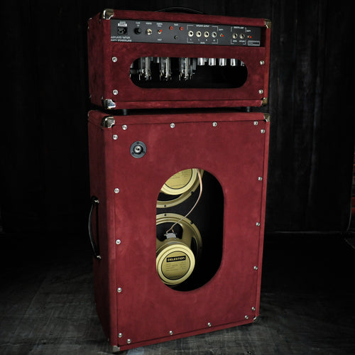 Amplified Nation 2x12 Creamback Cab - Maroon Suede/Black Sparkle