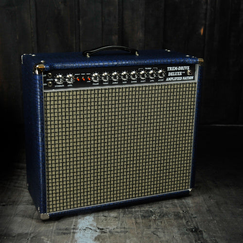 Amplified Nation Trem-Drive Deluxe 50W Combo Blue Croc/ Oxblood