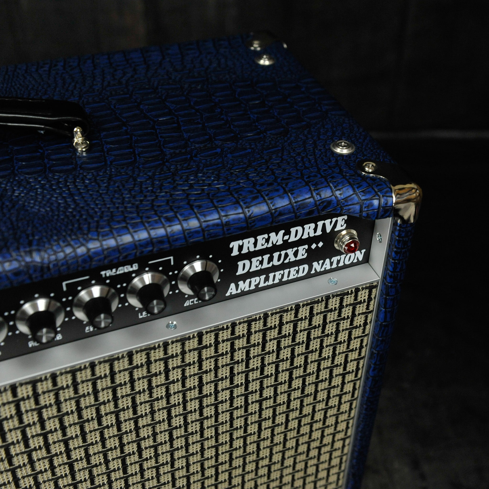 Amplified Nation Trem-Drive Deluxe Combo 50W G12 65 Blue Croc/ Oxblood