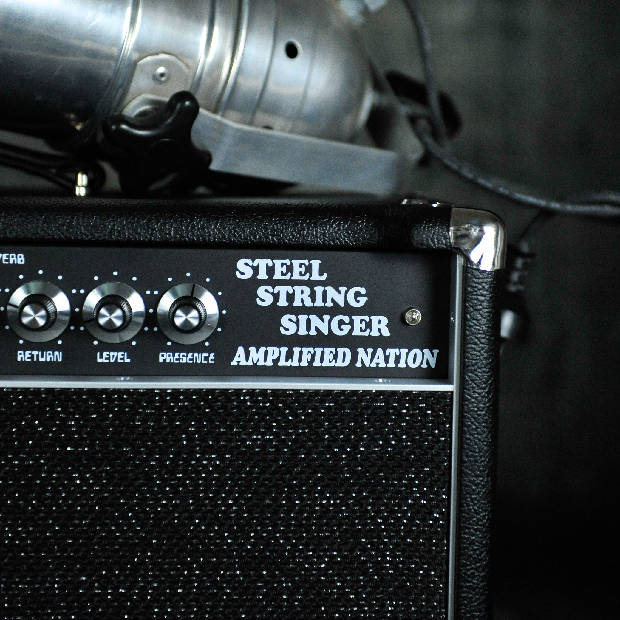 Amplified Nation Steel String Singer Head (Six String Sustain) 50W Black Tolex / Black Sparkle Grill