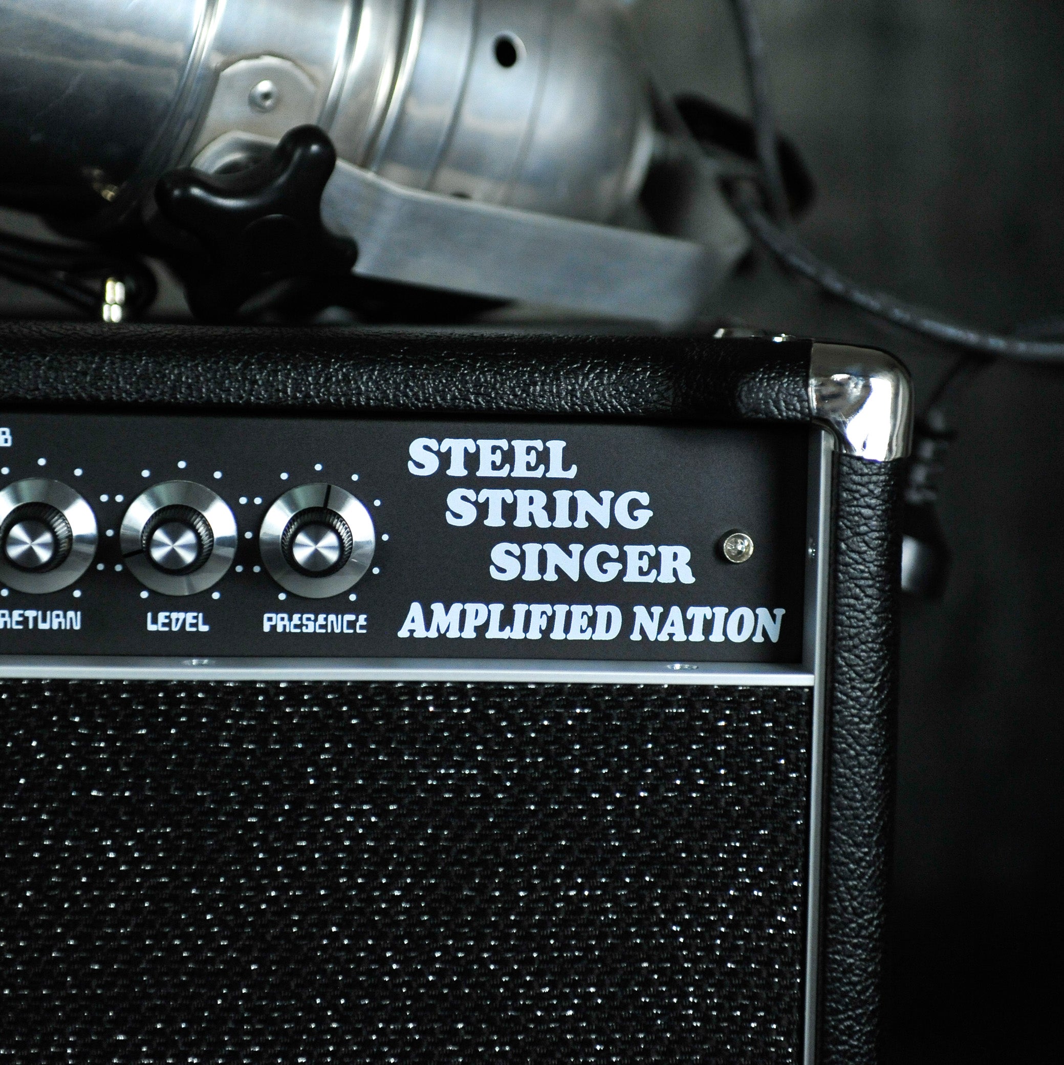 Amplified Nation Steel String Singer Head (Six String Sustain) 50W Black Tolex / Black Sparkle Grill