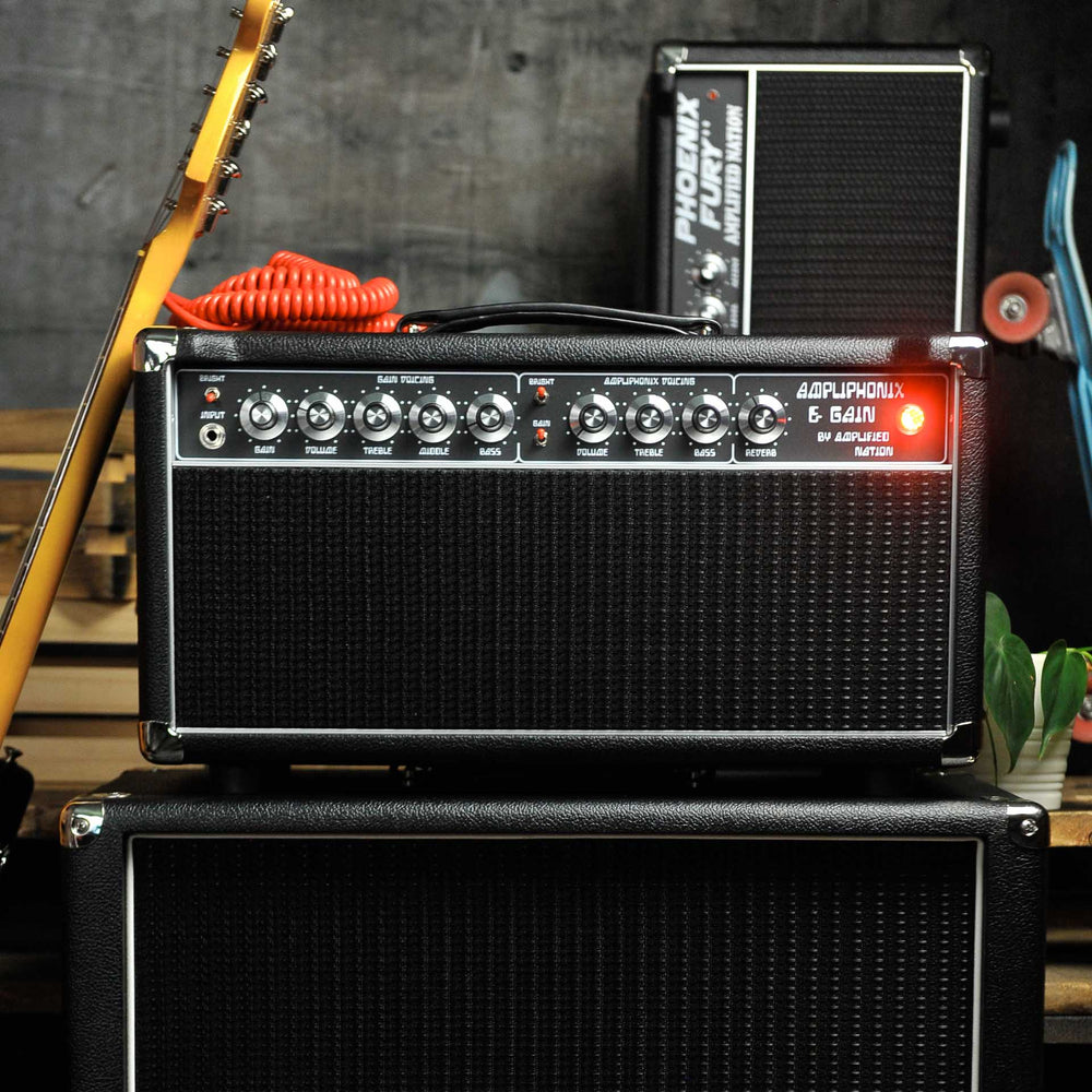 Amplified Nation Ampliphonix and Gain 50w Head Black Tolex