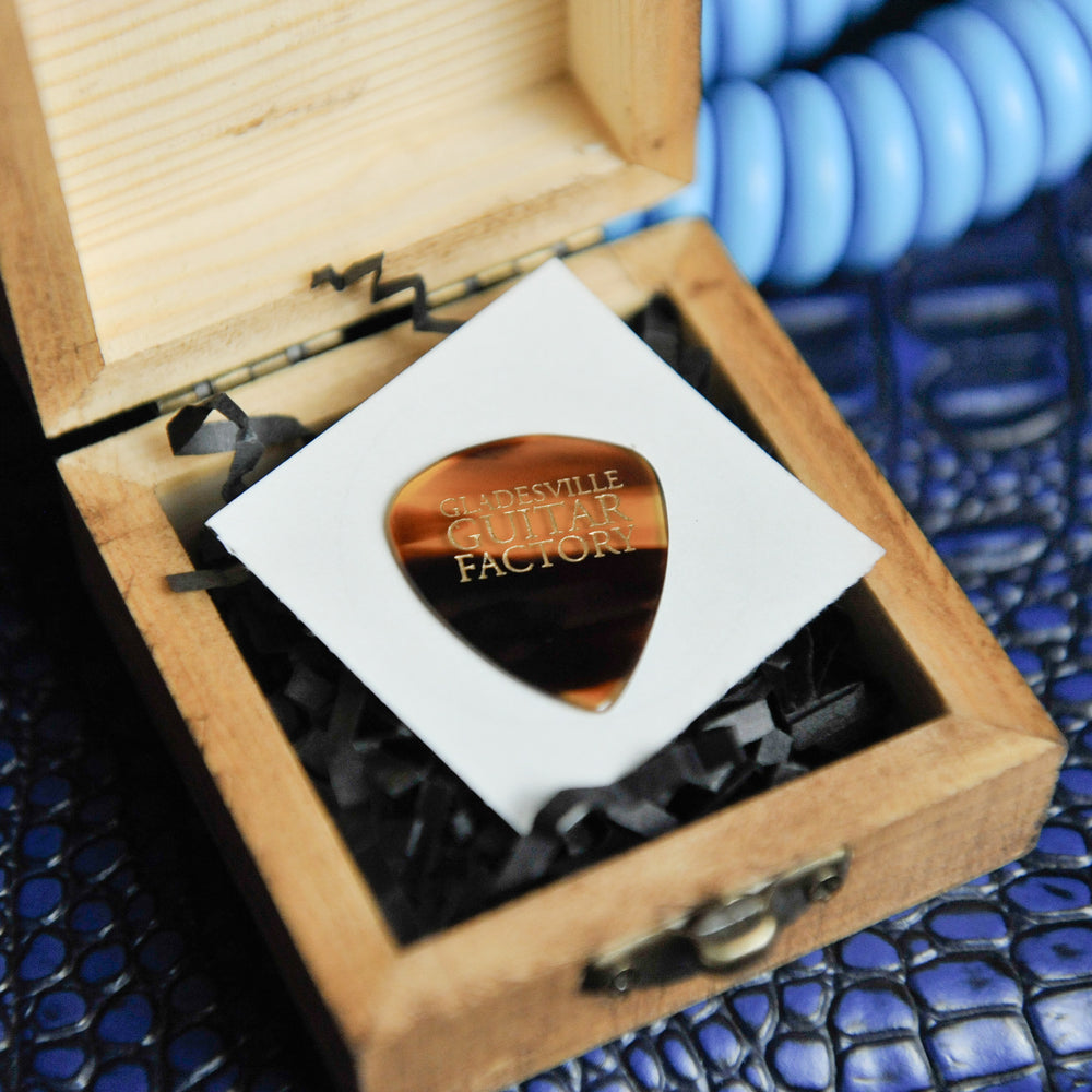 Apollo Handmade Tortoiseshell Casein Teardrop Pick  1.5mm