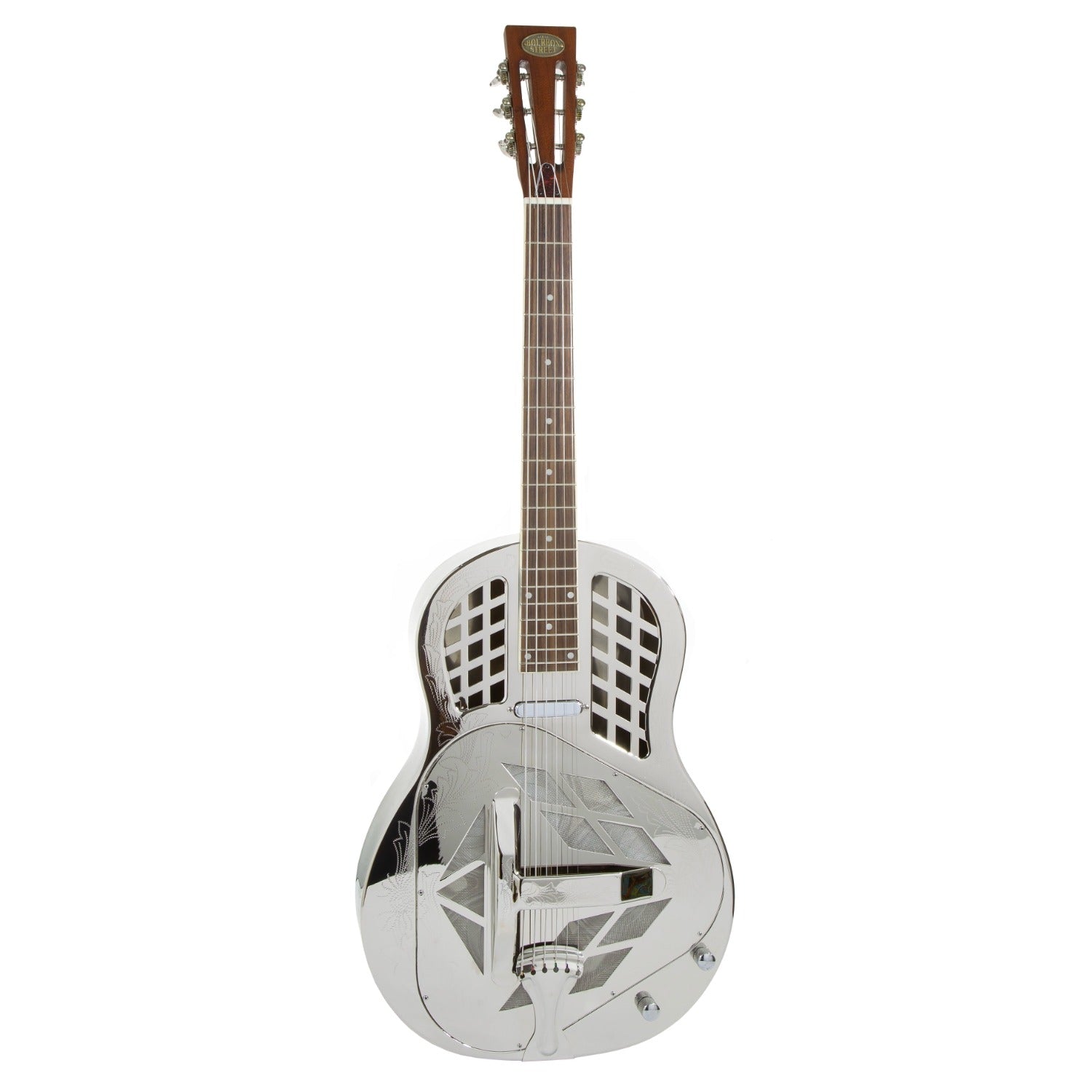 Bourbon Street BSR-3C-N-EN Tricone Nickel Engraved  w/Case