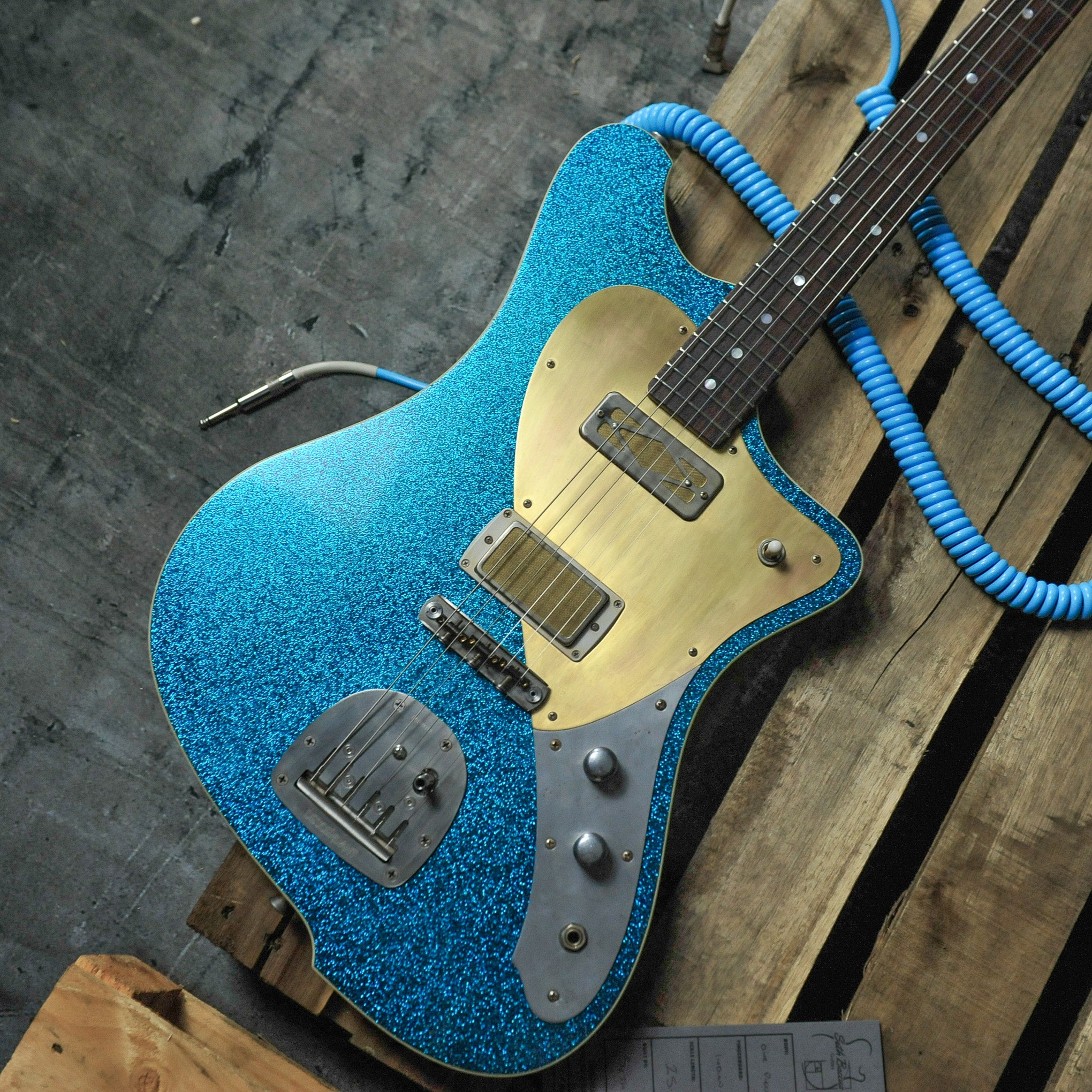 Seth Baccus Argonaut Custom Double Bound Blue Sparkle.