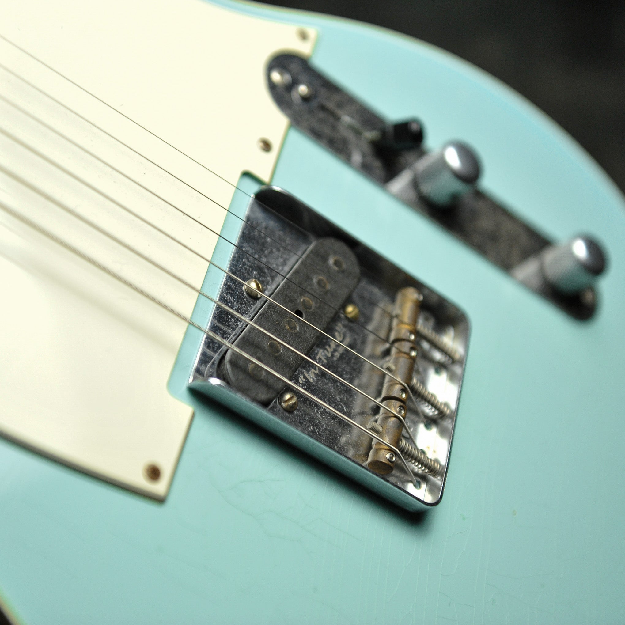 Seth Baccus Shoreline T Aged Sonic Blue Double Binding - Master Grade RW Neck, Parchment Plate