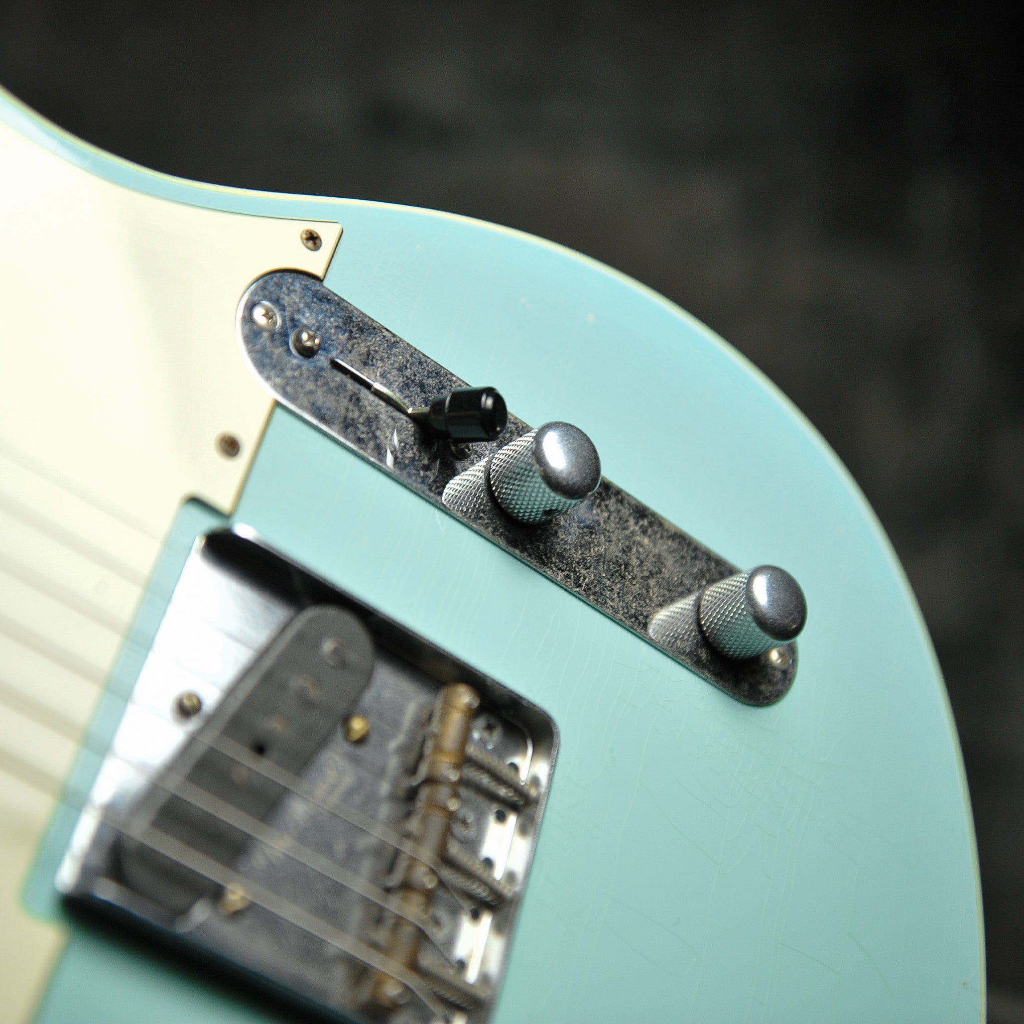 Seth Baccus Shoreline T Aged Sonic Blue Double Binding - Master Grade RW Neck, Parchment Plate