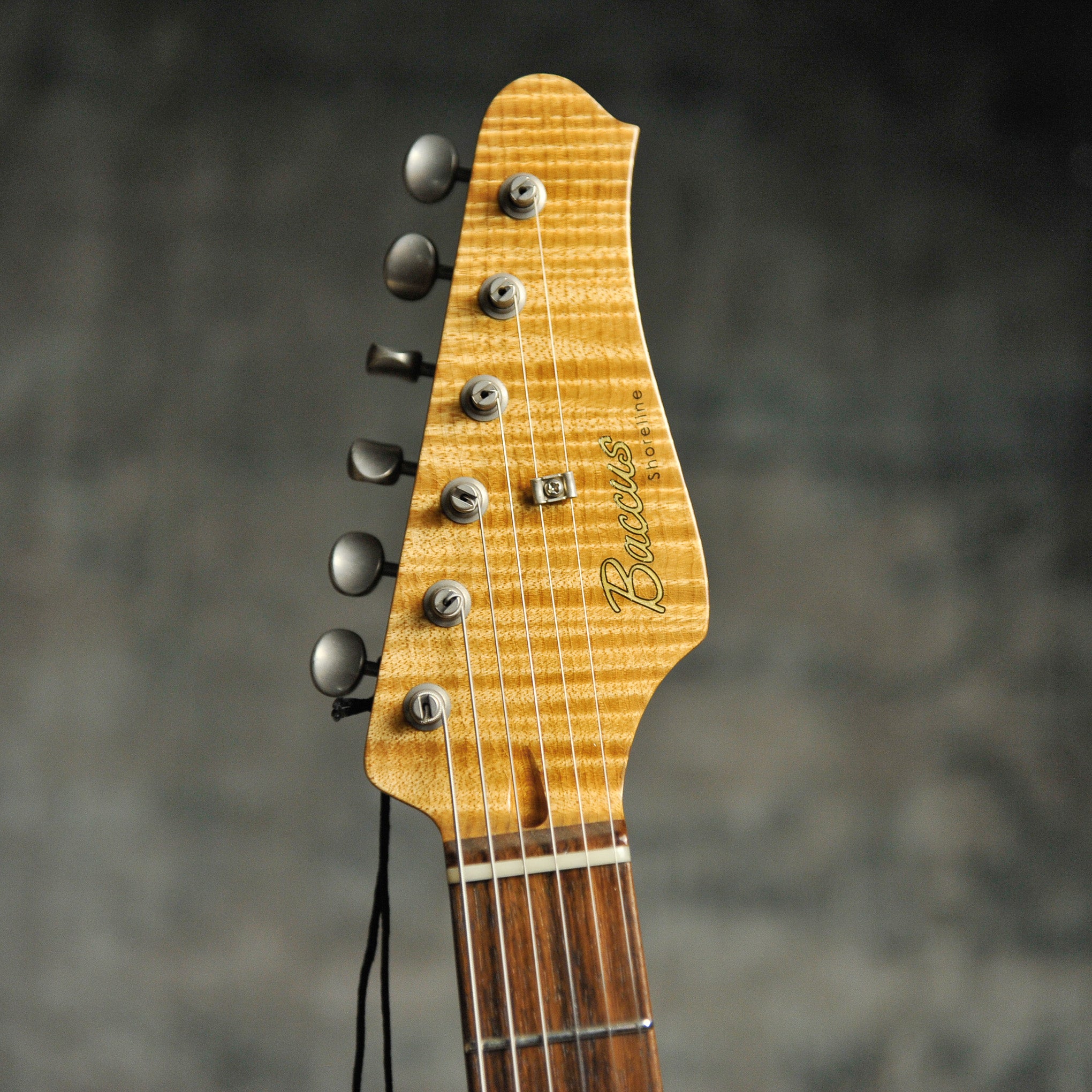 Seth Baccus Shoreline T Aged Sonic Blue Double Binding - Master Grade RW Neck, Parchment Plate