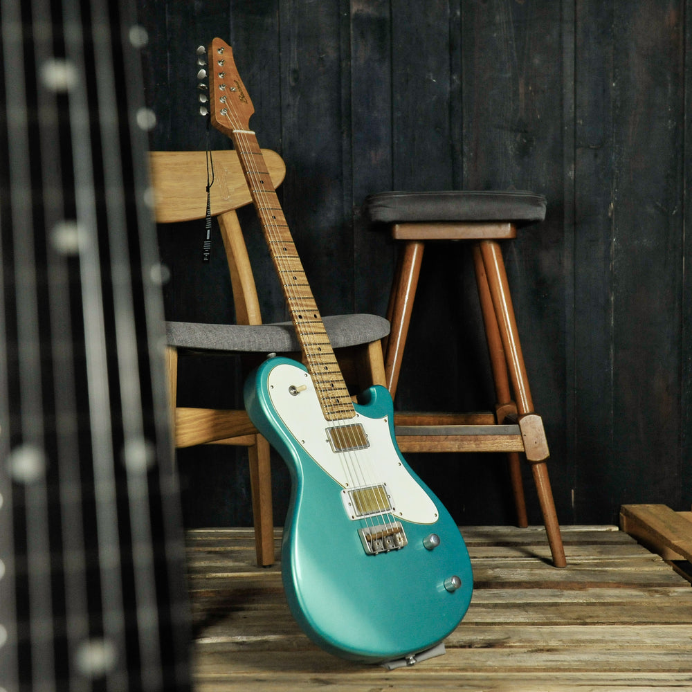 Seth Baccus Shoreline JM HH Maple/ Aged Ocean Jade Metallic, Gold Foil Pickups