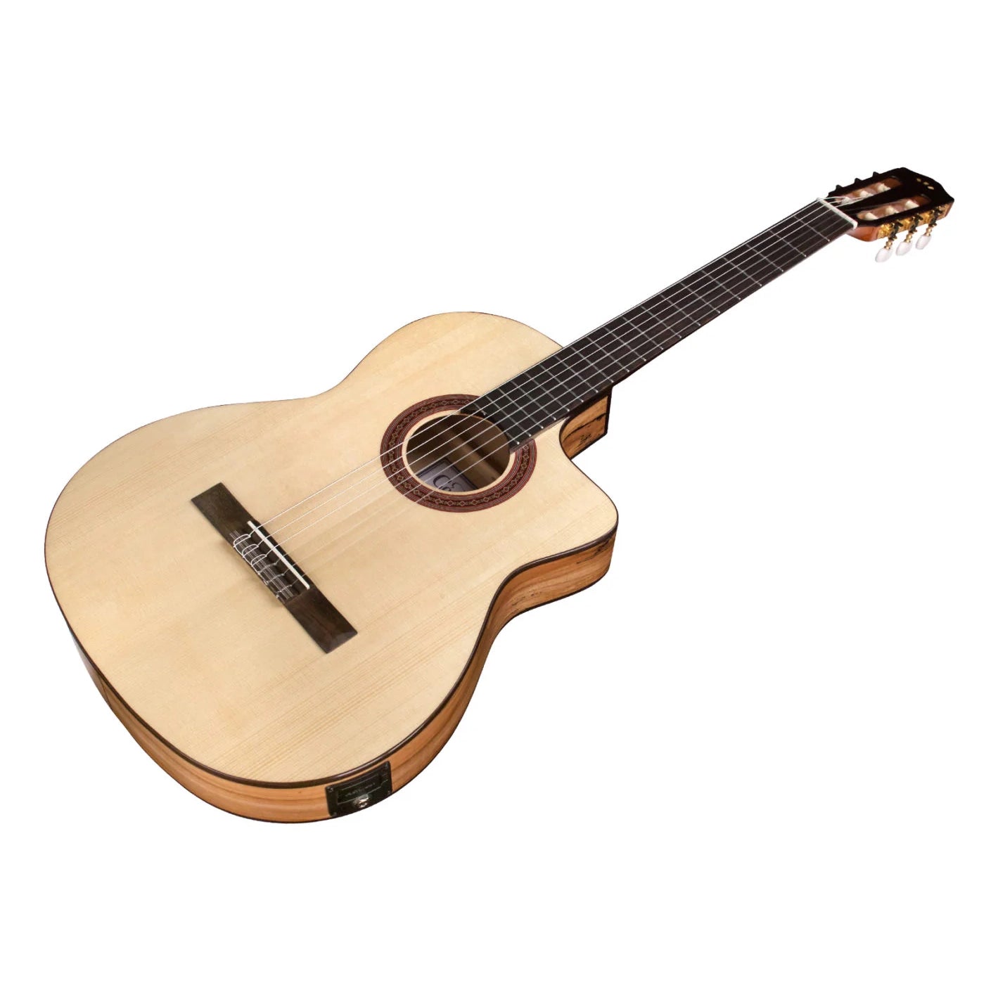 Cordoba C5-CET LTD  Thinline Spalted Maple Classical Electric w/Bag
